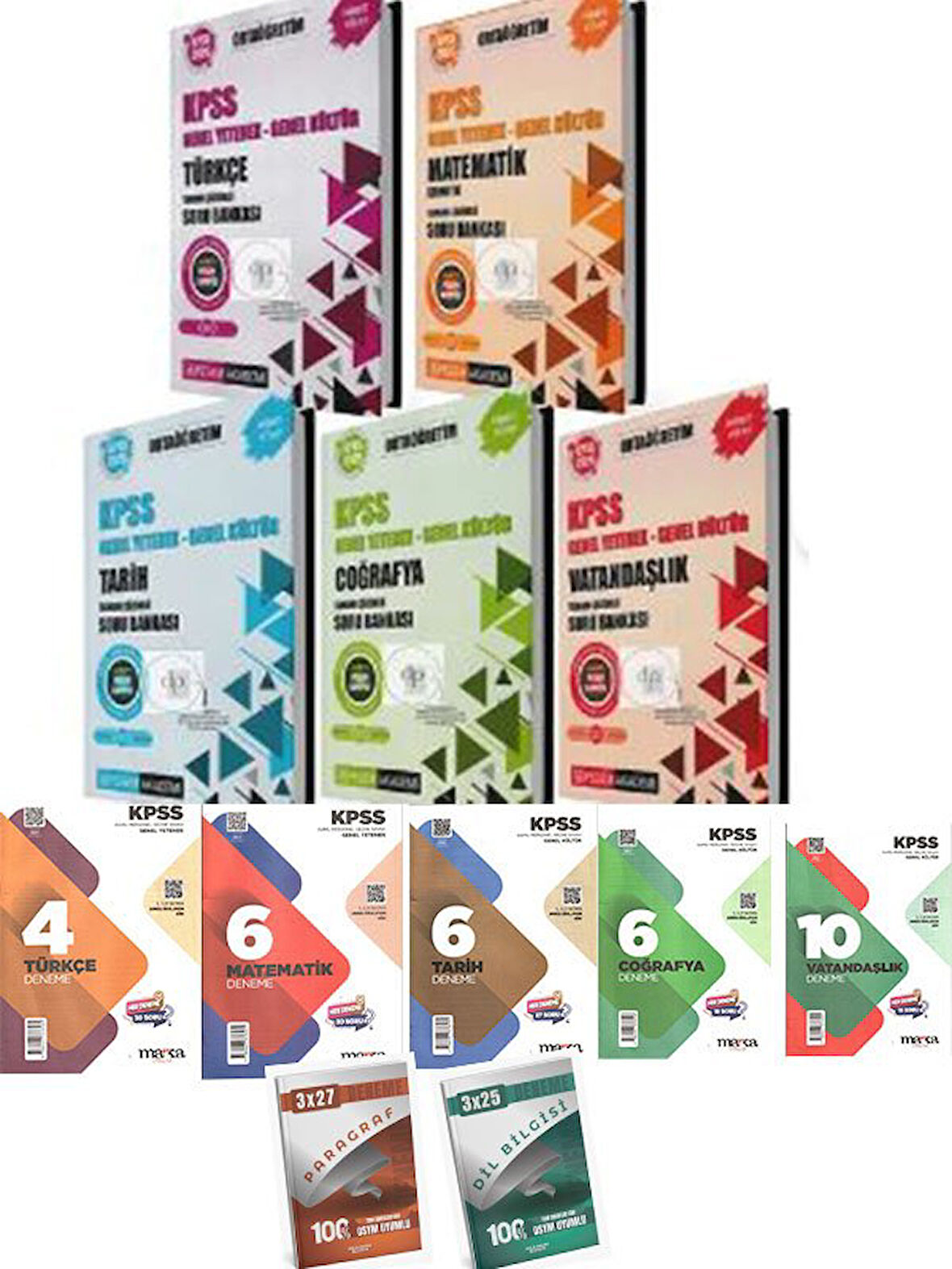 Pegem Akademi 2026 Ortaöğretim KPSS GYGK Pegem 5li Soru Bankası Seti Ve 2026 Kpss 7li Branş Deneme 