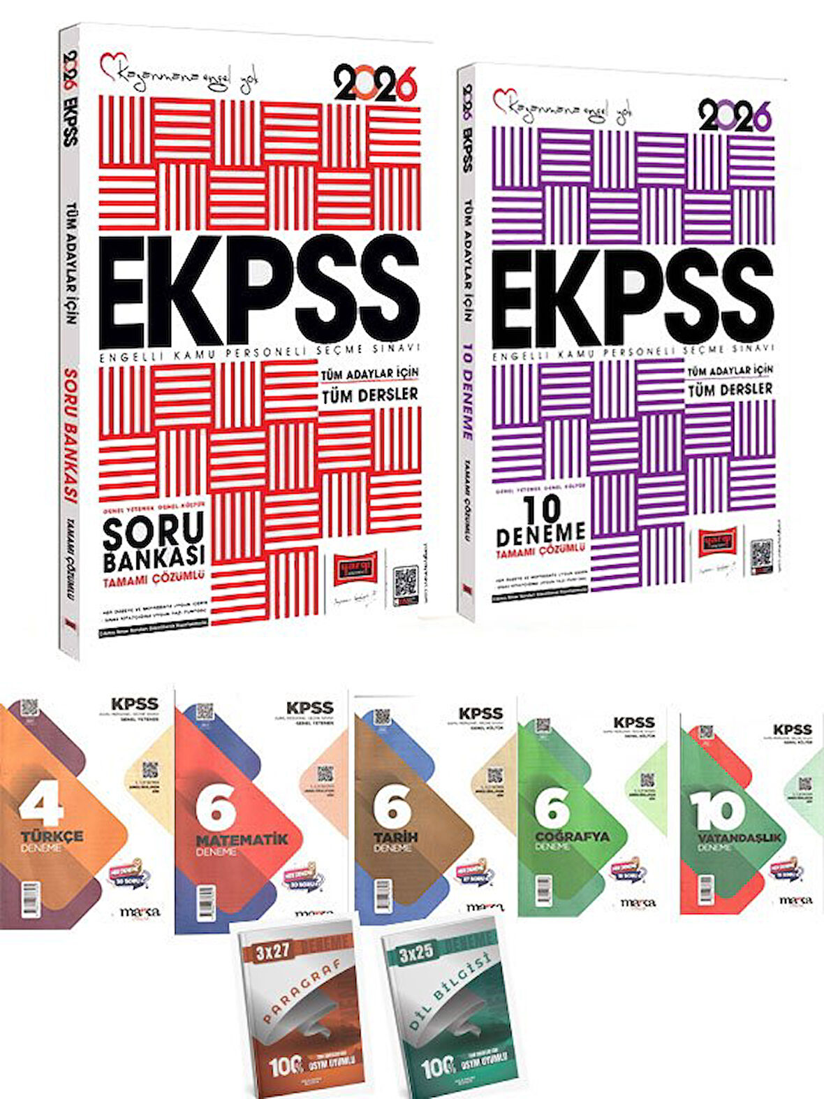 Yargı 2026 Tüm Adaylar İçin EKPSS GK-GY Tüm Dersler Tamamı Çözümlü Soru+Deneme+7'li Deneme Seti