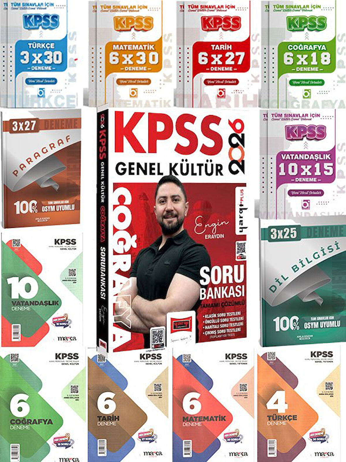 Yargı 2026 KPSS Genel Kültür Tamamı Çözümlü Coğrafya Soru Bankası (Engin Eraydın)+69 Deneme 