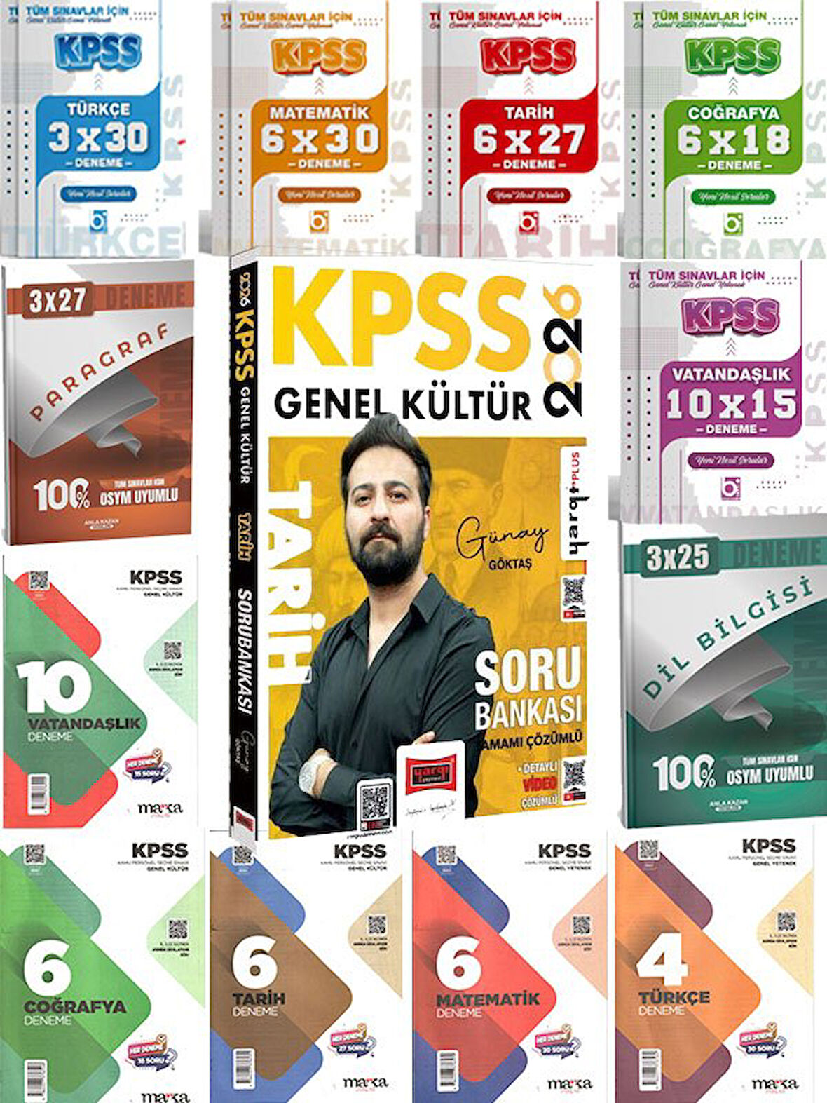 Yargı 2026 KPSS Genel Kültür Tamamı Çözümlü Tarih Soru Bankası (Günay Göktaş)+69 Deneme 