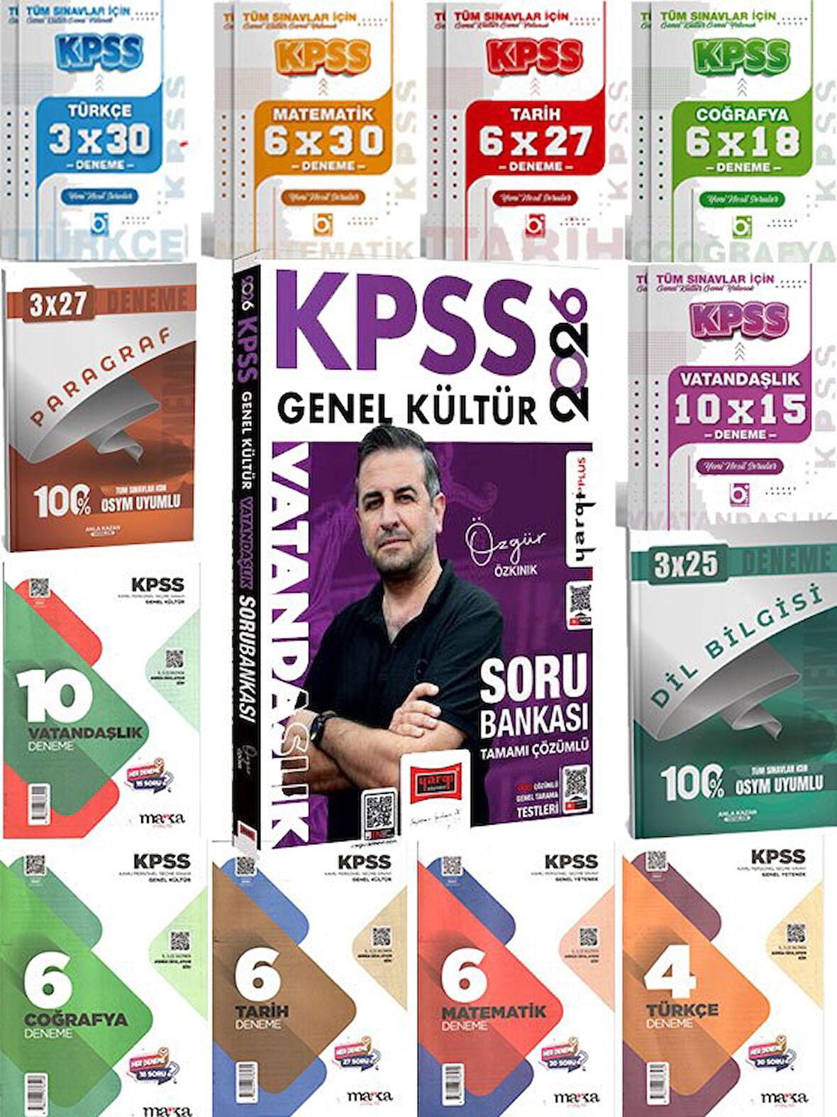Yargı 2026 KPSS Genel Kültür Tamamı Çözümlü Vatandaşlık Soru Bankası (Özgür Özkınık)+69 Deneme