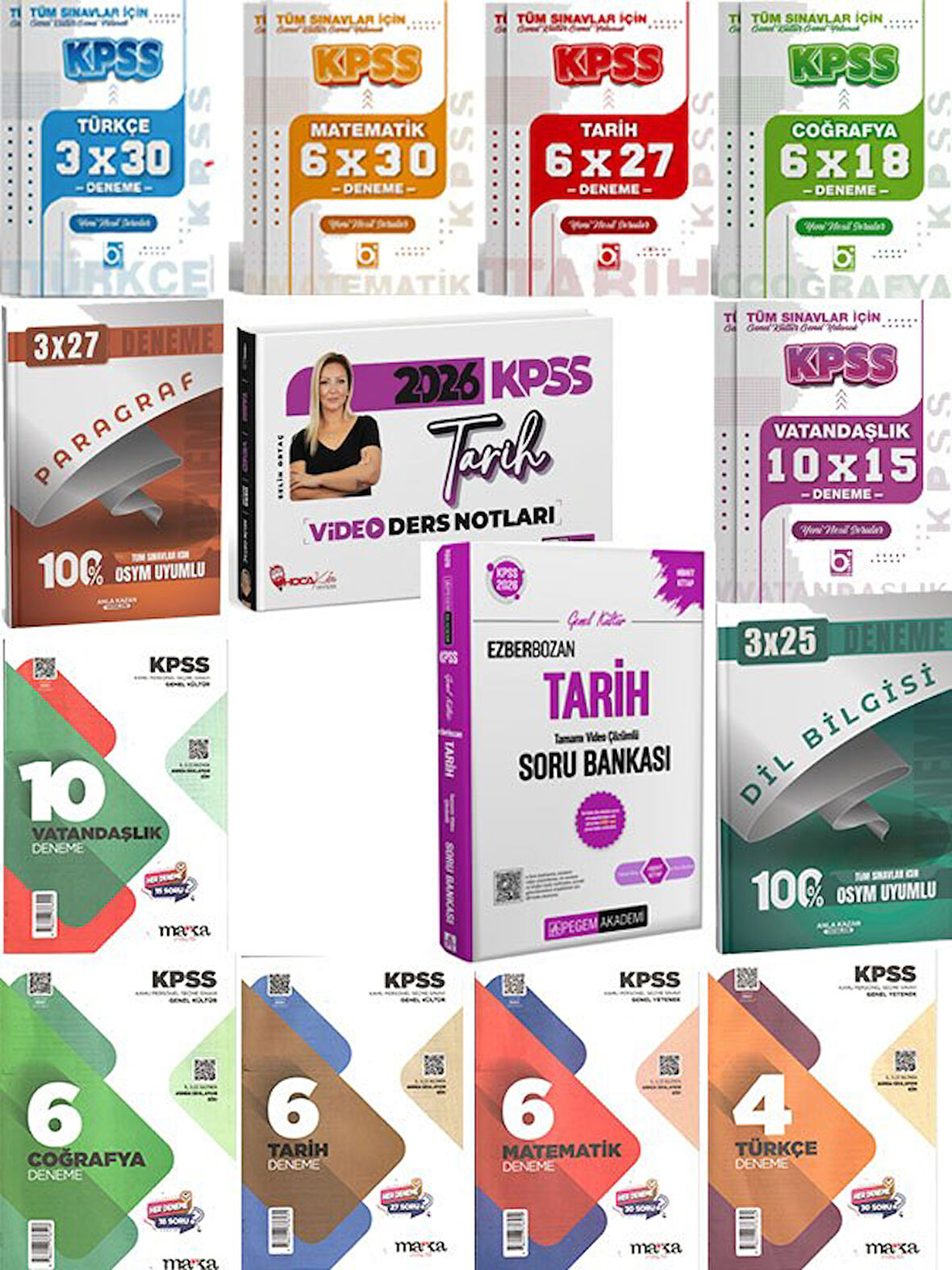 Hoca Kafası+Pegem 2026 KPSS Tarih Video Ders Notları+Soru Bankası+69 Deneme