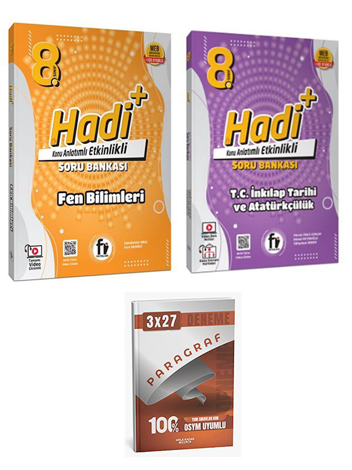 Fi 2026 8. Sınıf Fen Bilimleri+T.C. İnkılap Tarihi ve Atatürkçülük Hadi Soru Bankası+Anla Kazan Paragraf