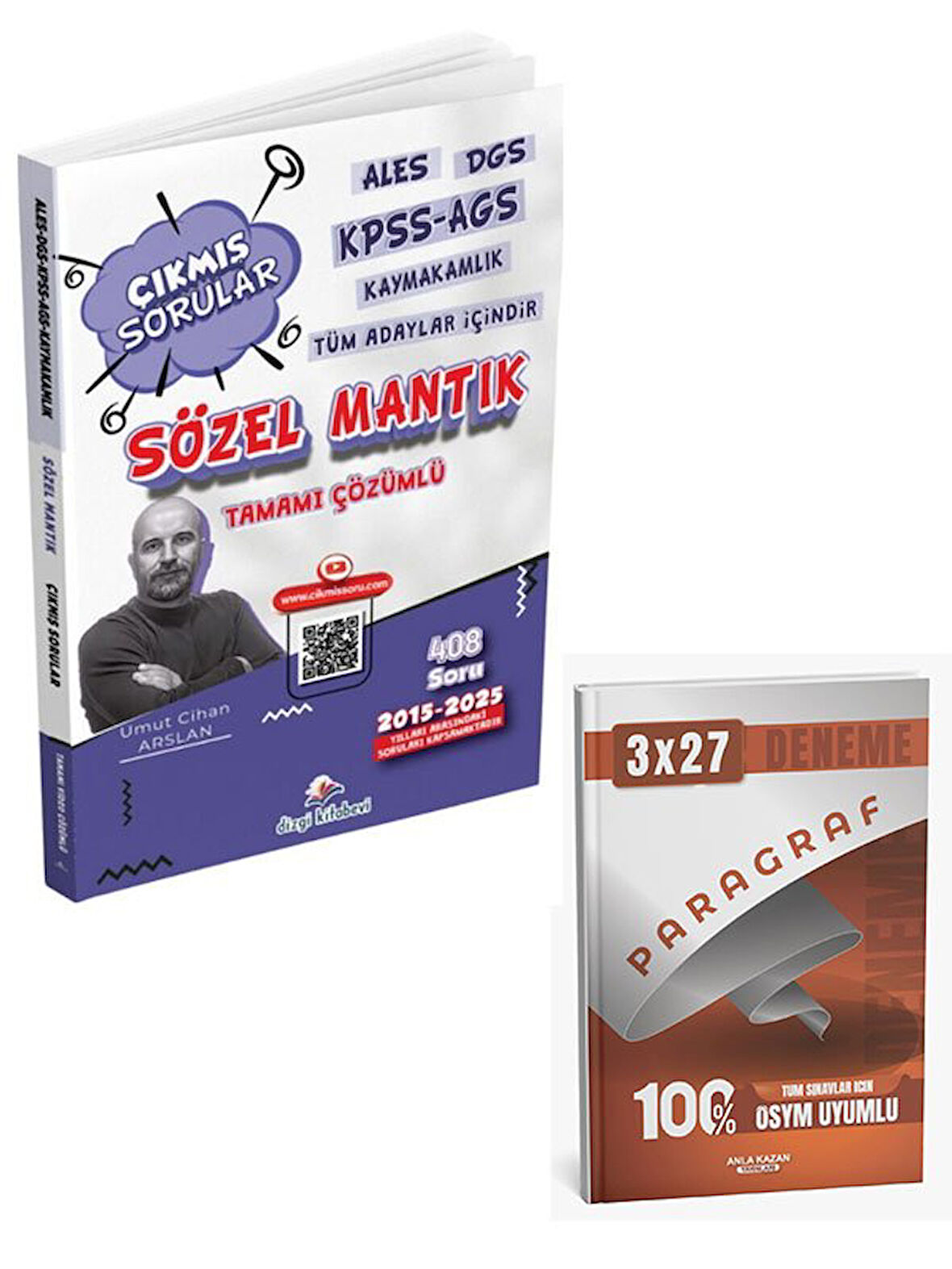 Dizgi Kitap 2026  ALES DGS KPSS AGS Kaymakamlık Tüm Adaylar İçin Sözel Mantık Tamamı Video Çözümlü Çıkmış Sorular+Anla Kazan Paragraf