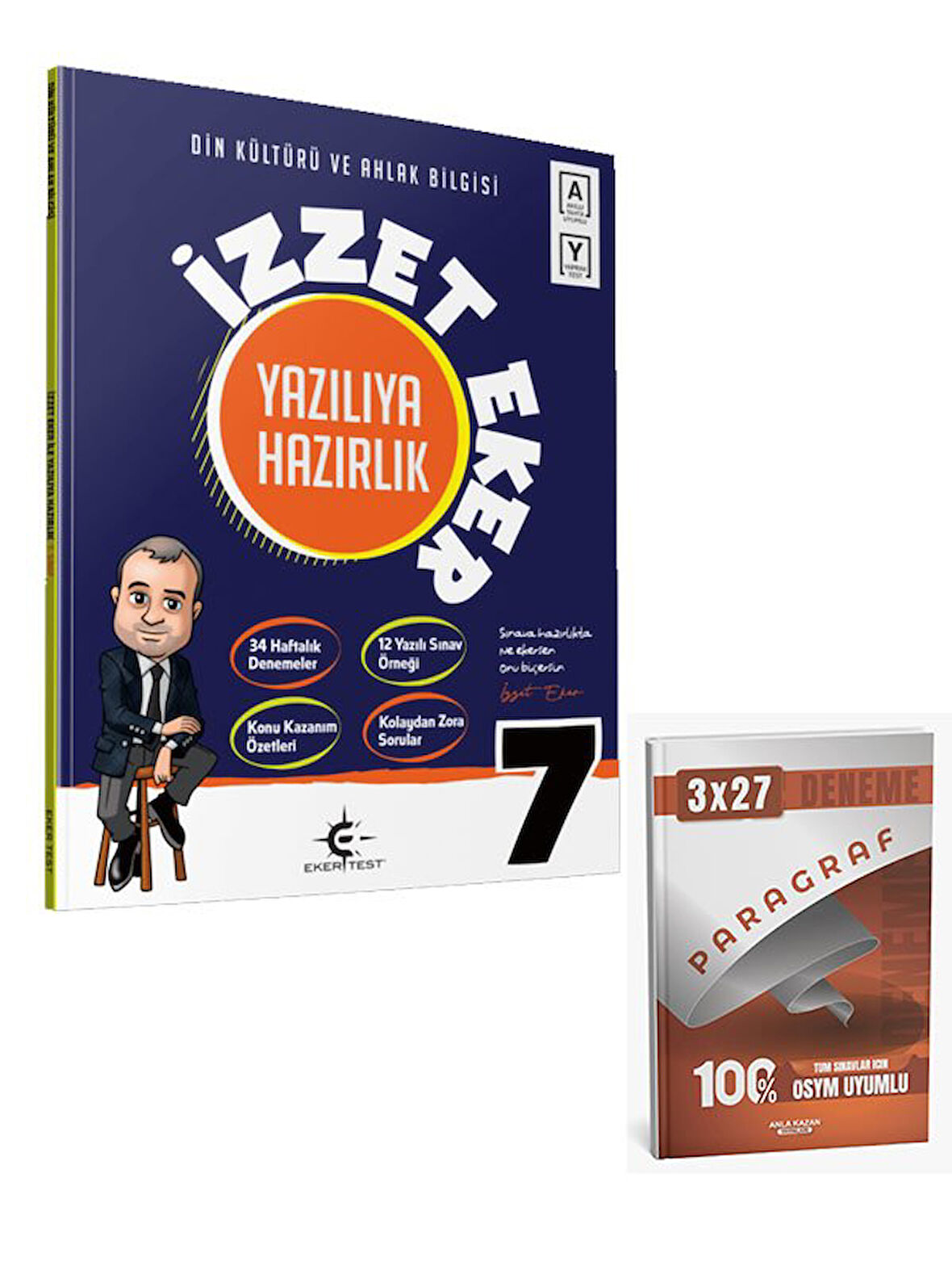 Eker Test 2026 7. Sınıf Din Kültürü ve Ahlak Bilgisi İzzet Eker ile Yazılıya Hazırlık+Anla Kazan Paragraf