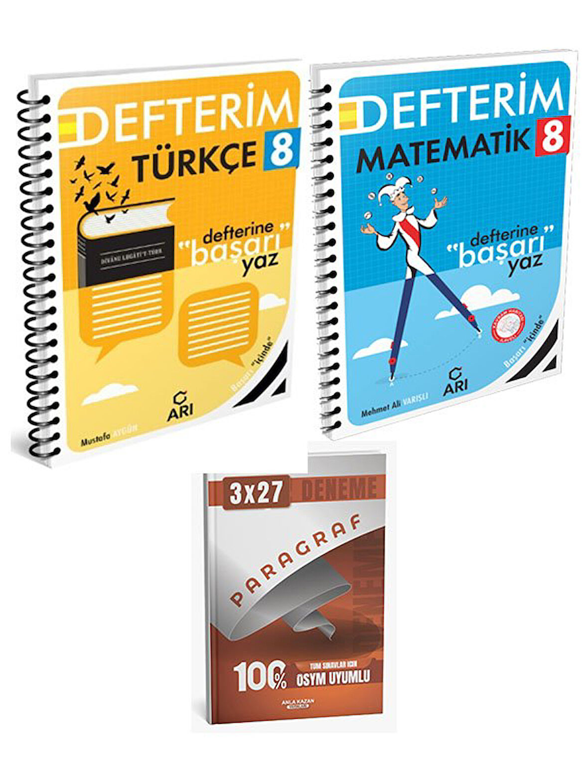 Arı 2026 8. Sınıf Türkçemino Akıllı Türkçe+Matematik  Defteri+Anla Kazan Paragraf