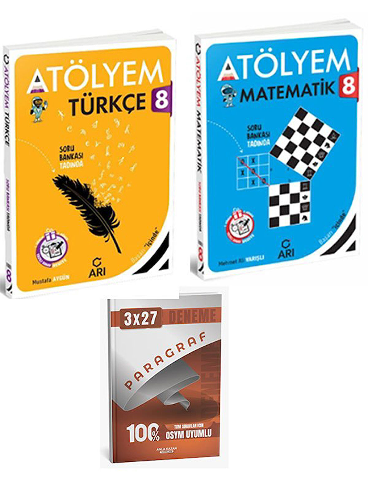 Arı 2026 8. Sınıf Türkçe+Matematik Atölyem +Anla Kazan Paragraf