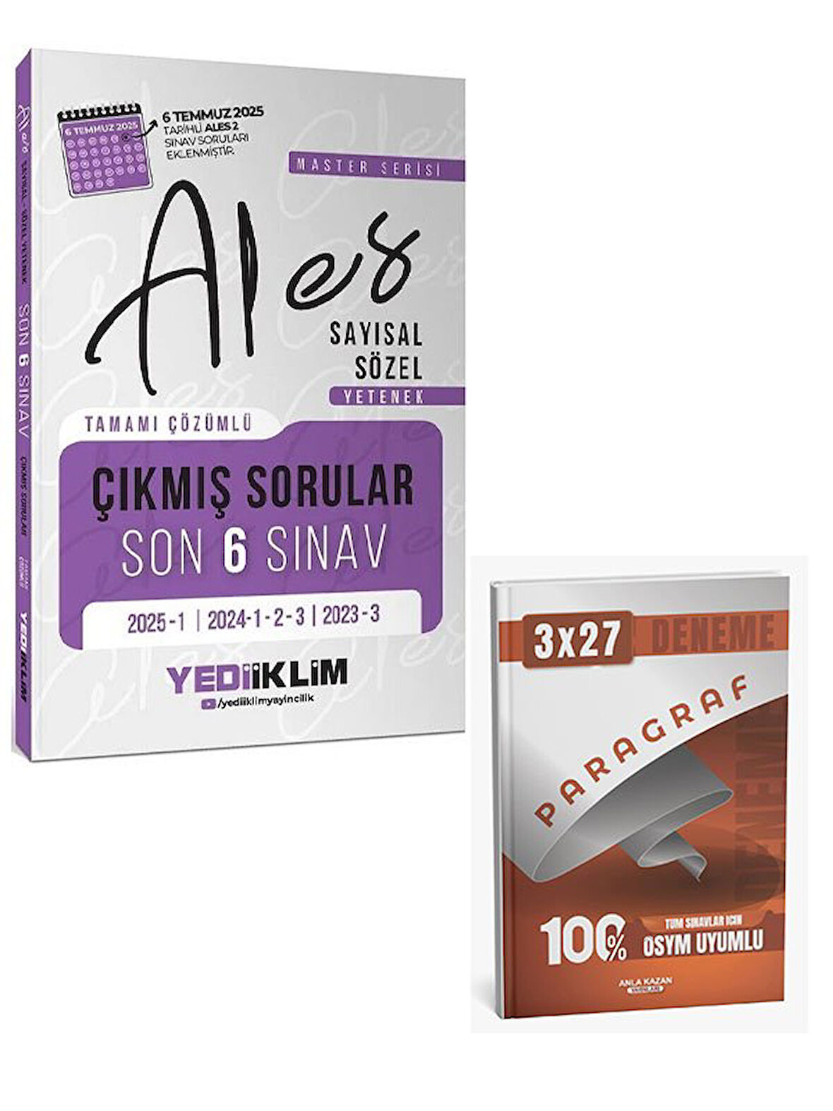 Yediiklim 2026 ALES Master Çıkmış Sorular Son 6 Sınav Çözümlü+Anla Kazan Paragraf