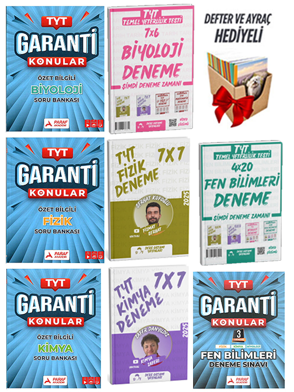 Ders Ortamı + Paraf 2026 TYT Fen Bilimleri Garanti Konular + Ders Ortamı Deneme 8 li Set