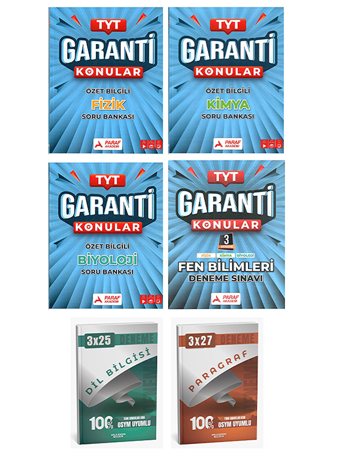 Anla Kazan + Paraf 2026 TYT Özet Bilgili Fizik Kimya Biyoloji Soru + Anla Kazan Deneme 6 lı Set
