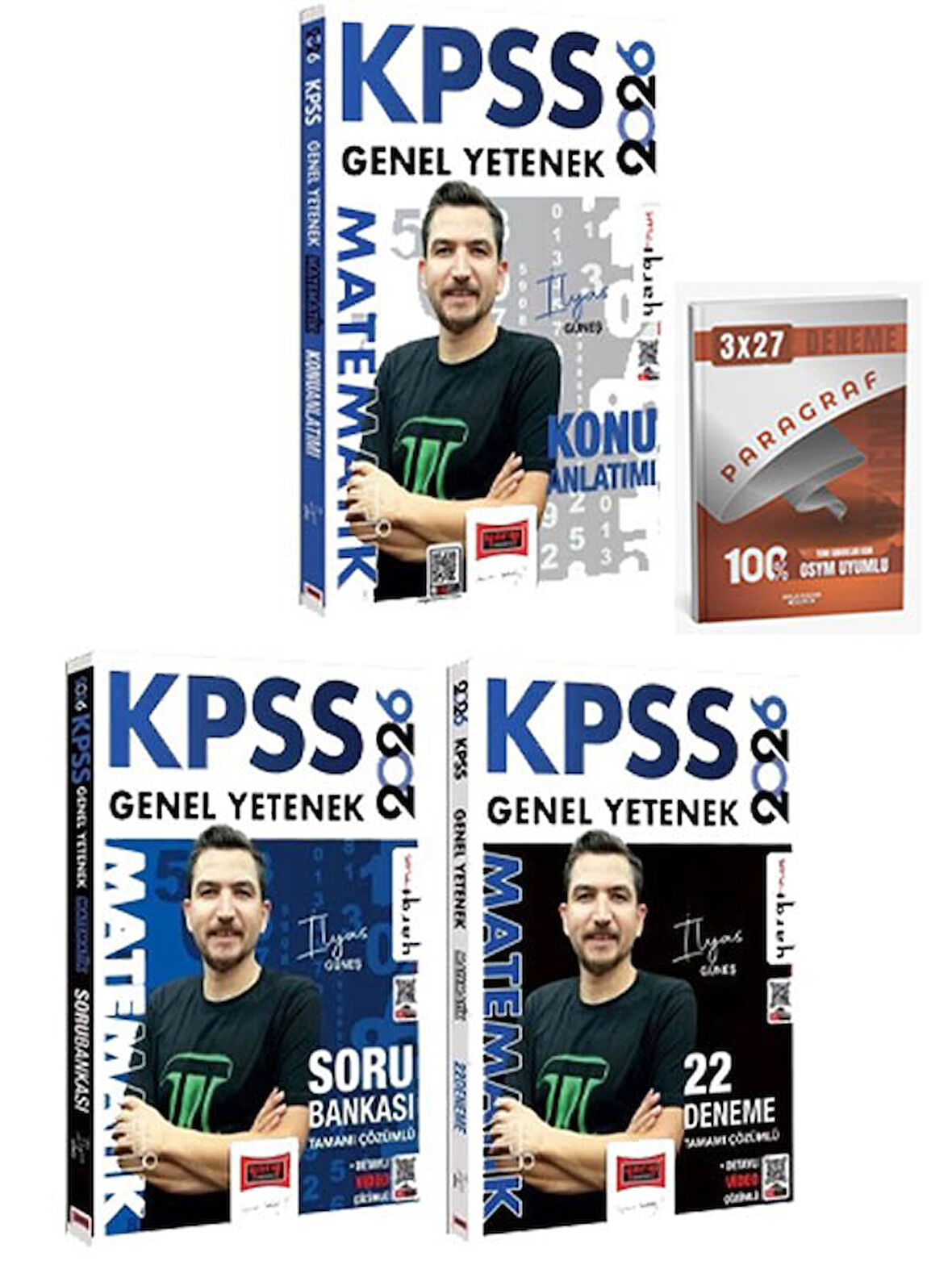 Yargı 2026 KPSS Matematik Konu + Soru Bankası + 22 Deneme 3 lü Set+Anla Kazan Paragraf