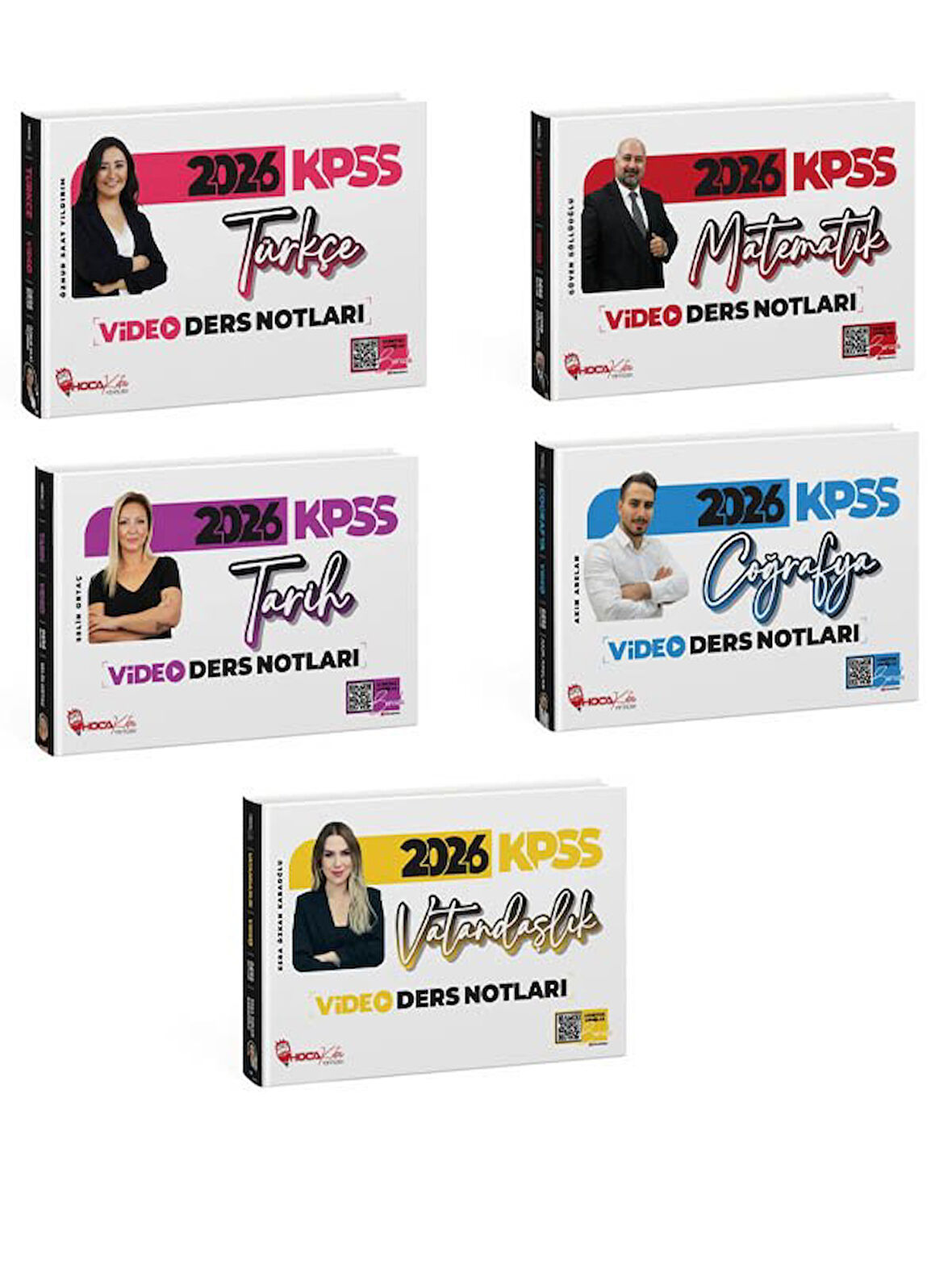Hoca Kafası 2026 KPSS Genel Yetenek Genel Kültür Video Ders Notları 5 li Set