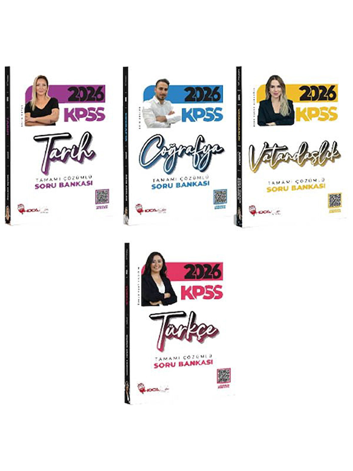 Hoca Kafası 2026 KPSS Tarih + Coğrafya + Vatandaşlık + Türkçe Soru Bankası 4 lü Set