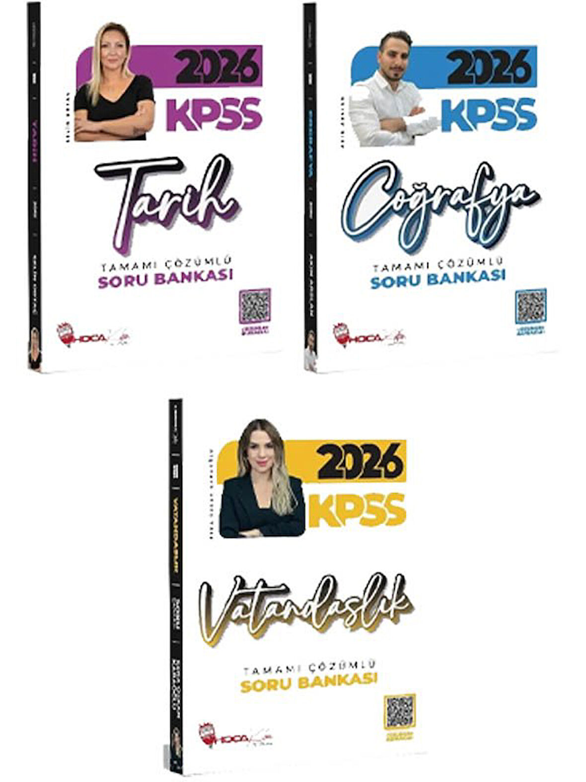 Hoca Kafası 2026 KPSS Tarih + Coğrafya + Vatandaşlık Soru Bankası 3 lü Set