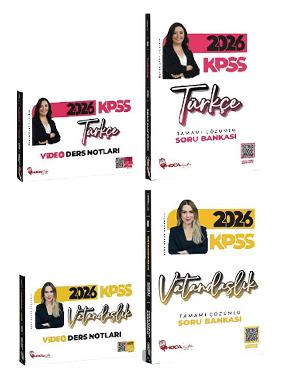 Hoca Kafası 2026 KPSS Türkçe + Vatandaşlık Video Ders Notları + Soru Bankası 4 lü Set