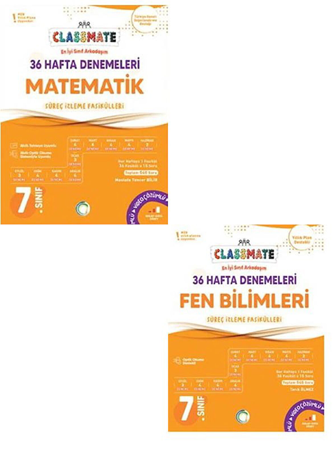 Okyanus 2026  7. Sınıf Matematik+Fen Bilimleri Classmate 36 Hafta Denemeleri Çözümlü