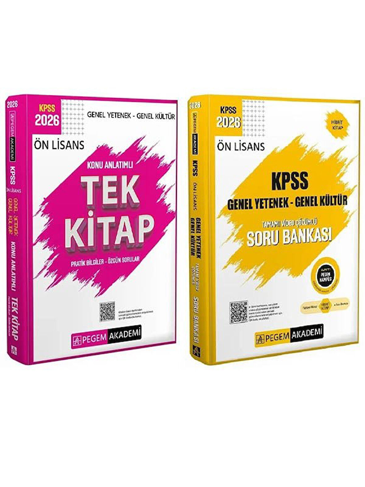 Pegem 2026 KPSS Ön Lisans Konu Anlatımlı + Soru Bankası 2 li Set