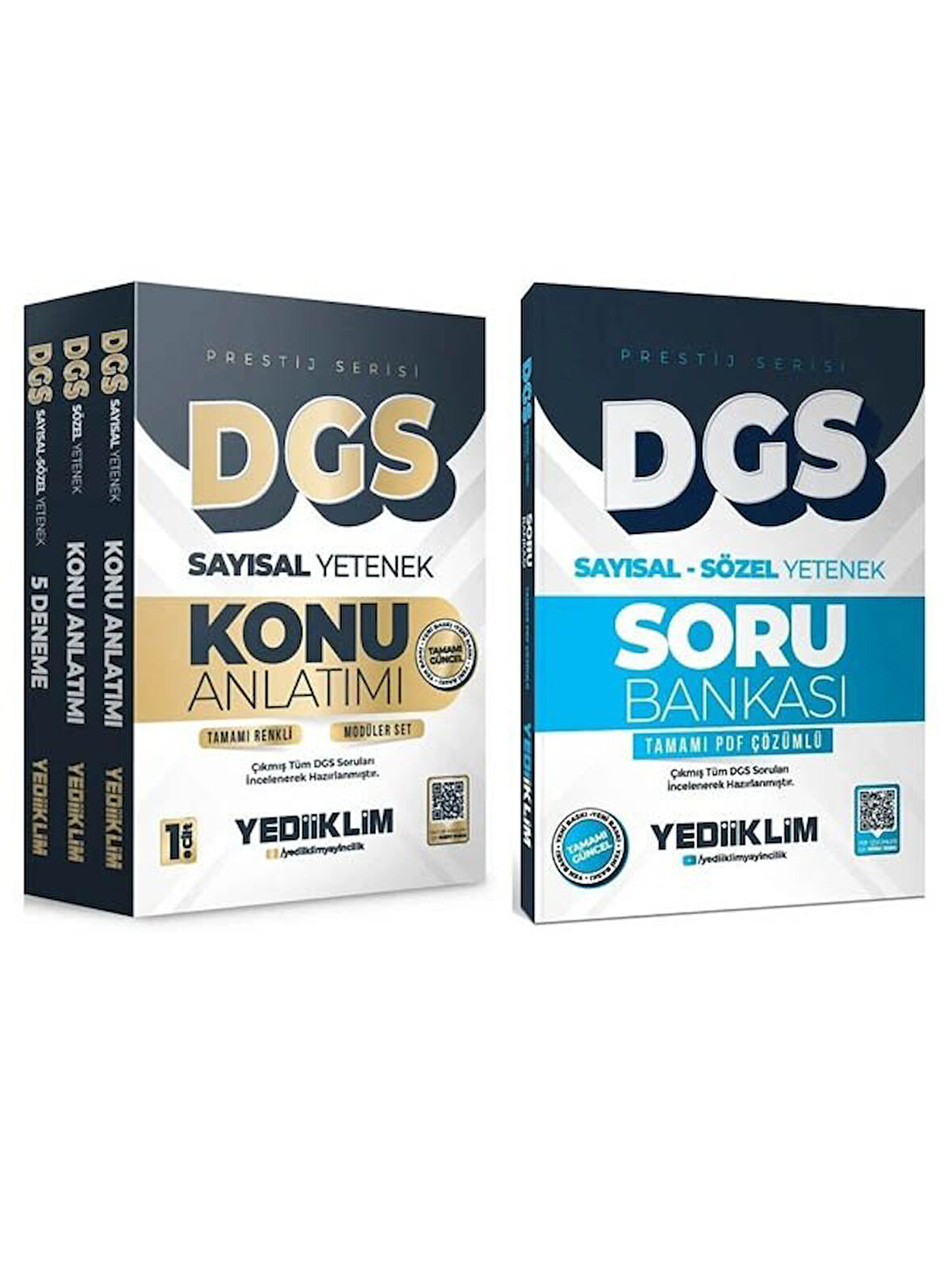 Yediiklim 2026 DGS Prestij Modüler Konu + Soru Bankası 2 li Set