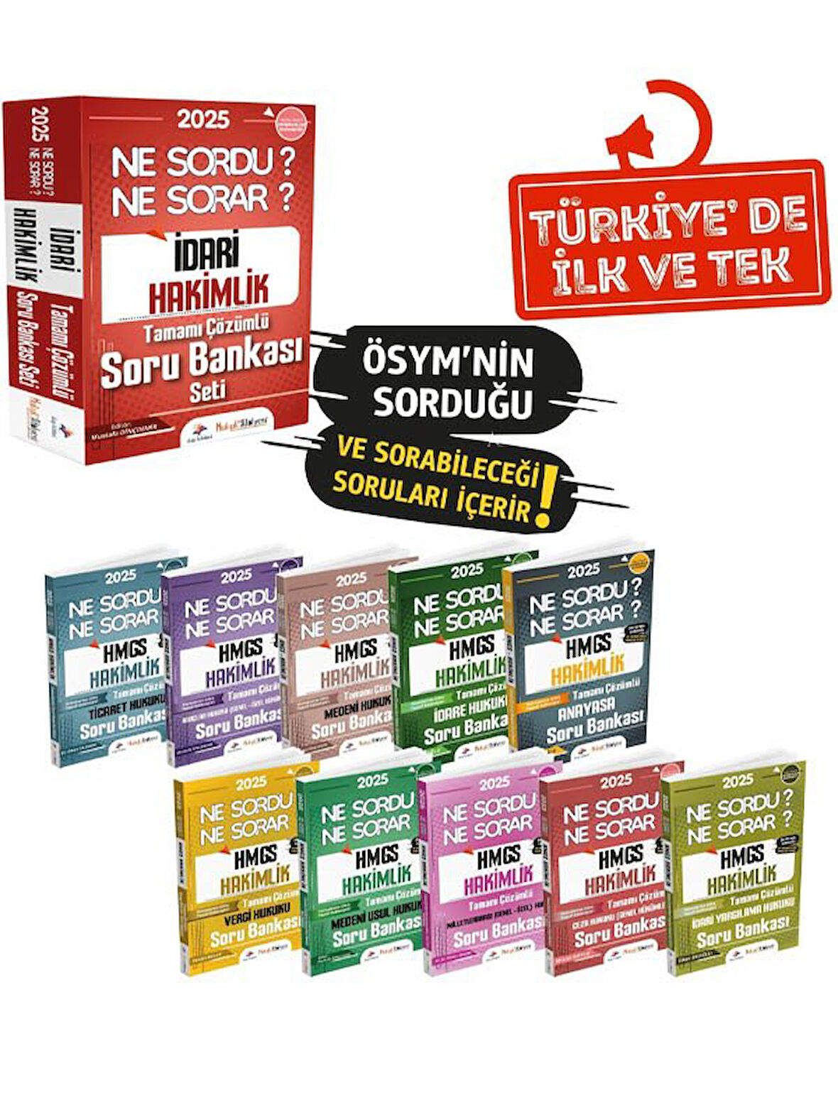 Dizgi Kitap 2025 Hukuk Atölyesi İdari Hakimlik Ne Sordu Ne Sorar Soru Bankası Modüler Set
