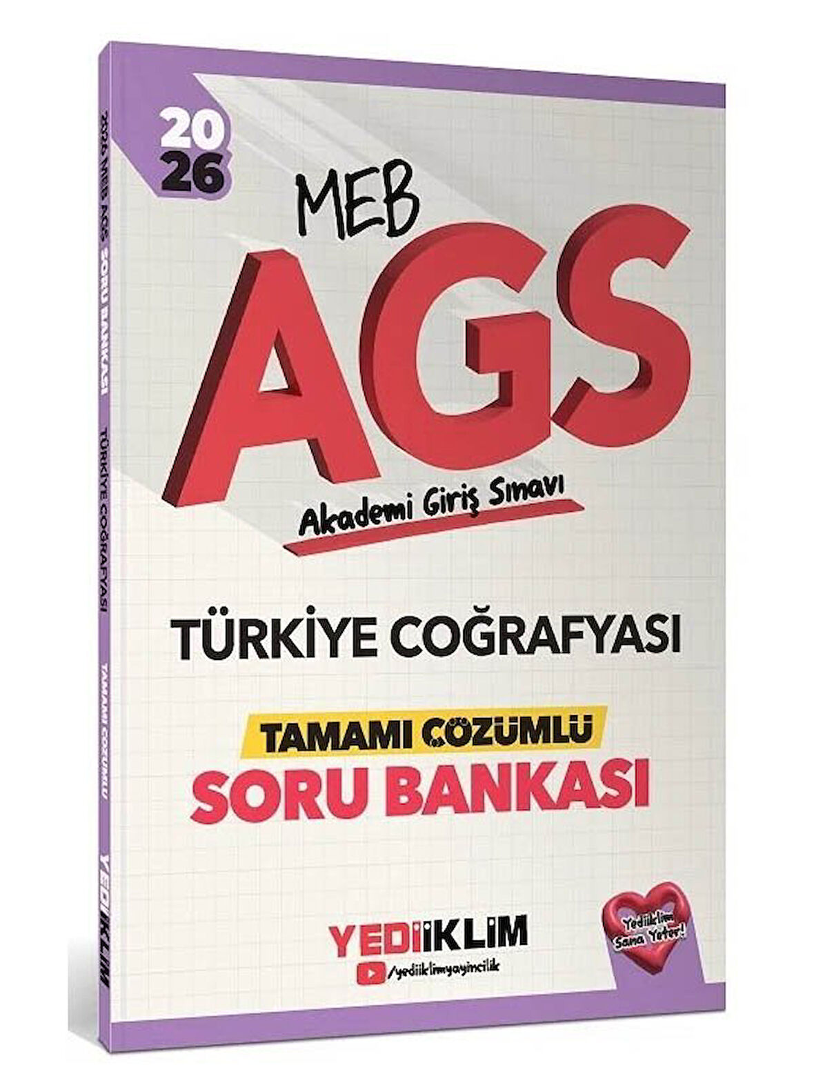 Yediiklim 2026 MEB-AGS Türkiye Coğrafyası Soru Bankası Çözümlü