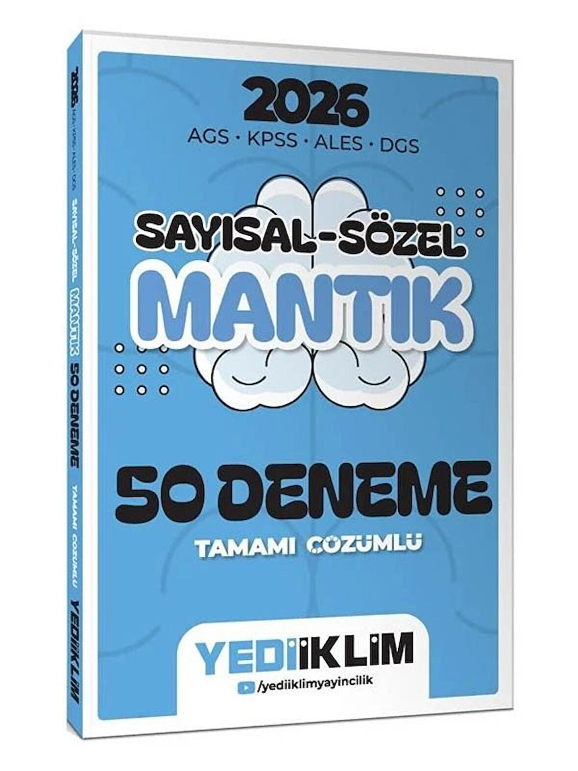 Yediiklim 2026 KPSS MEB-AGS ALES DGS Sayısal-Sözel Mantık 50 Deneme Çözümlü