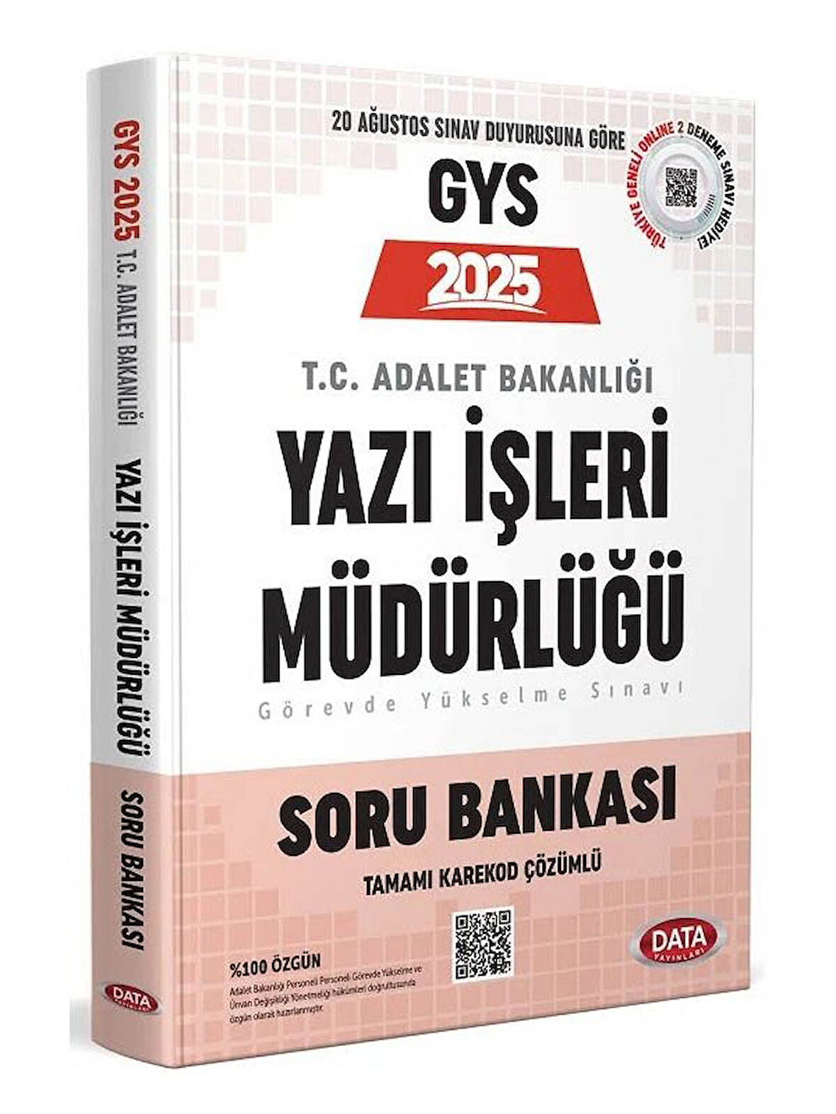 Data 2025 GYS Adalet Bakanlığı Yazı İşleri Müdürlüğü Soru Bankası