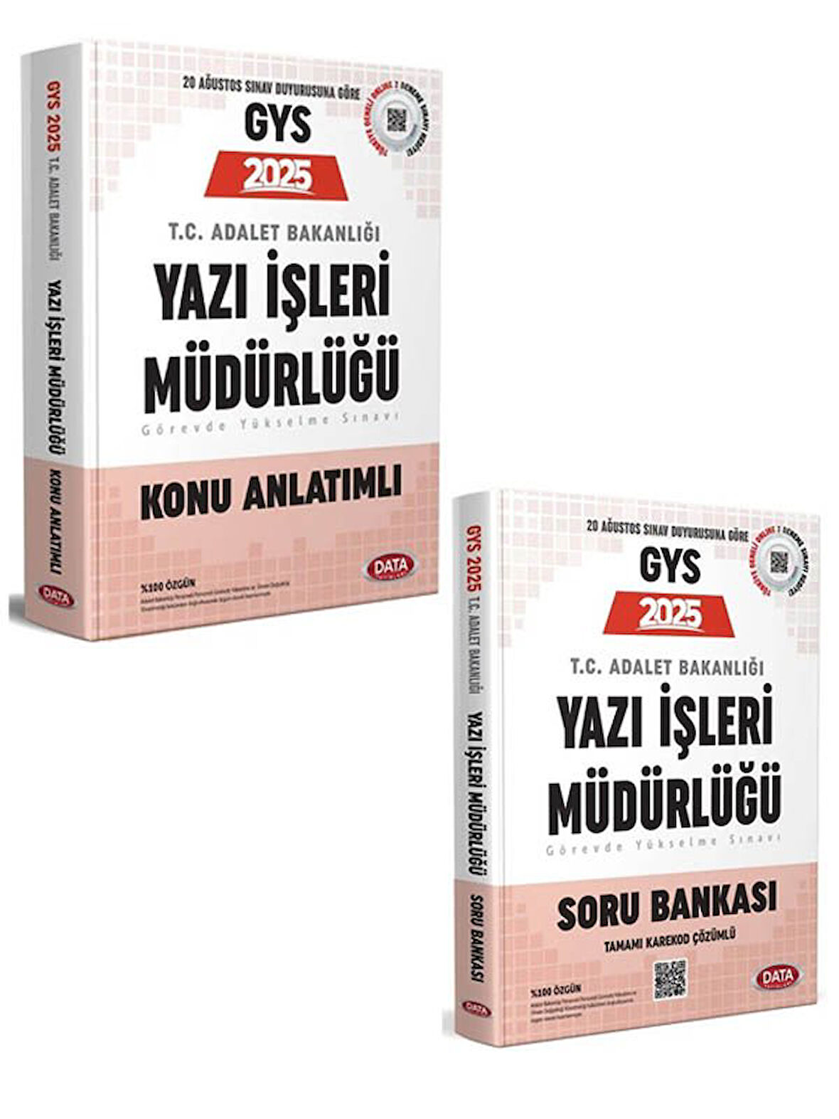 Data 2025 GYS Adalet Bakanlığı Yazı İşleri Müdürlüğü Konu + Soru Bankası Set