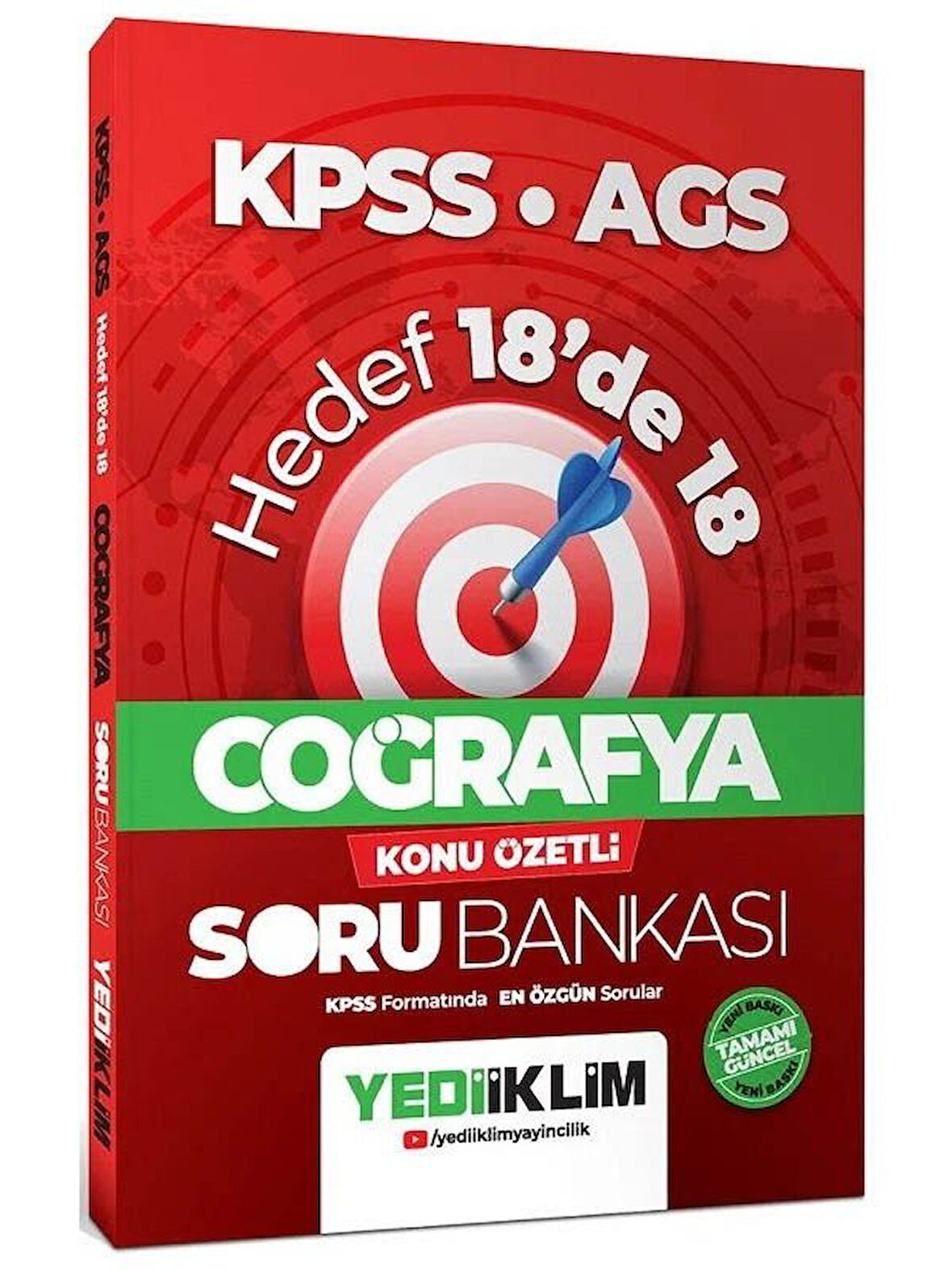 Yediiklim 2026 KPSS MEB-AGS Coğrafya Hedef 18 de 18 Konu Özetli Soru Bankası