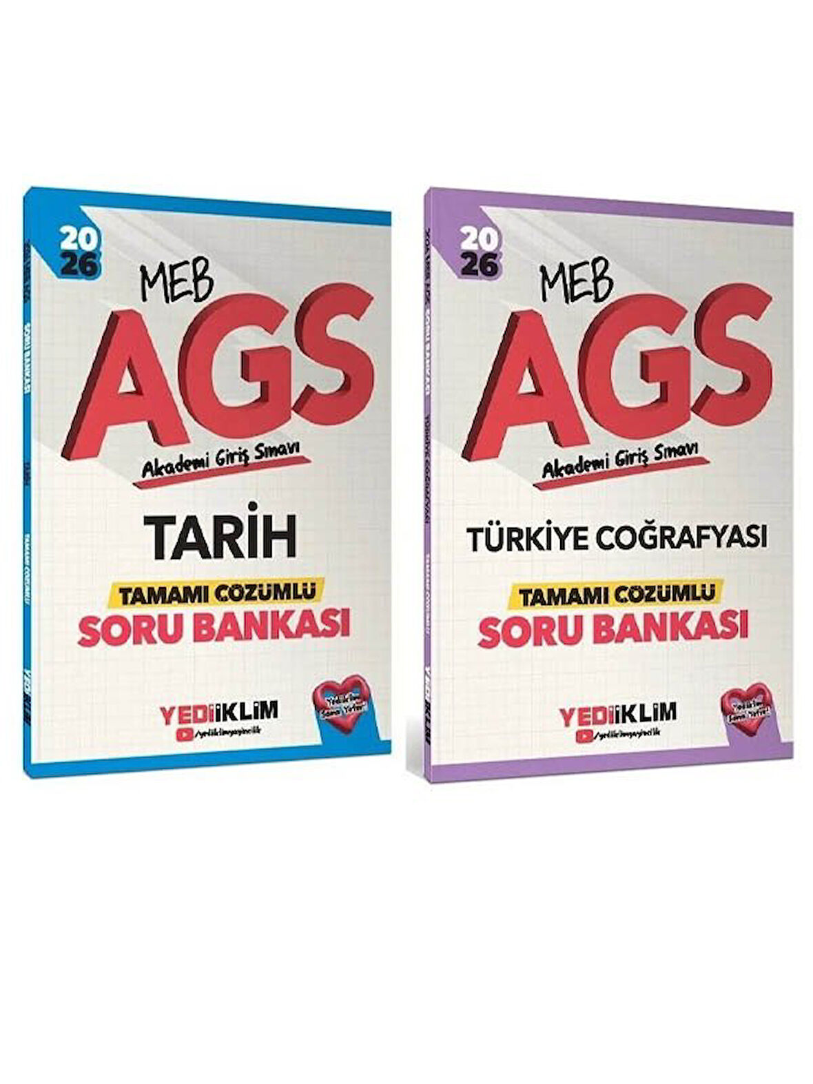 Yediiklim 2026 MEB-AGS Tarih + Türkiye Coğrafyası Soru Bankası 2 li Set