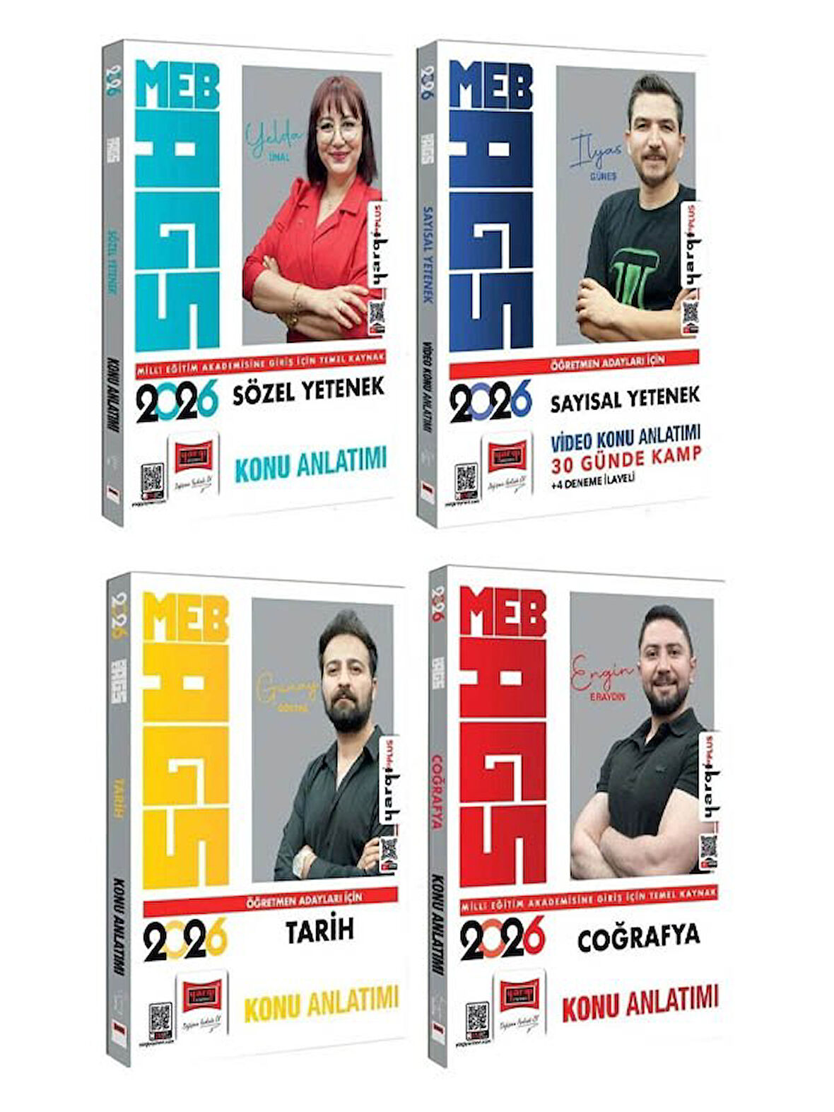 Yargı 2026 MEB-AGS Sözel + Sayısal Yetenek + Tarih + Türkiye Coğrafyası Konu 4 lü Set