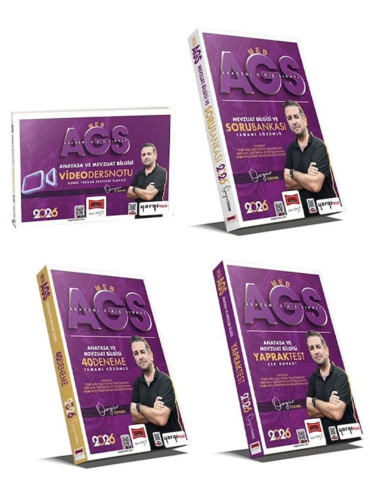 Yargı 2026 MEB-AGS Anayasa ve Mevzuat Bilgisi Video Ders Notu + Soru Bankası + 40 Deneme + Yaprak Test 4 lü Set