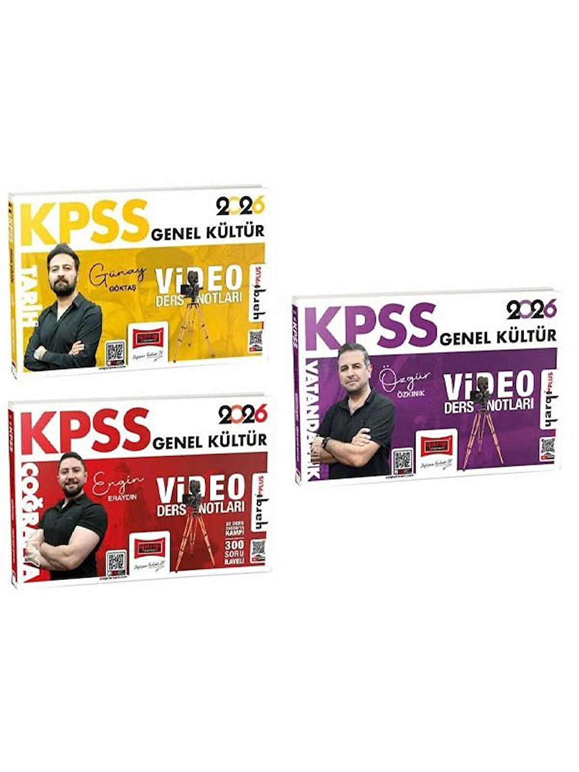 Yargı 2026 KPSS Tarih + Coğrafya + Vatandaşlık Video Ders Notları 3 lü Set