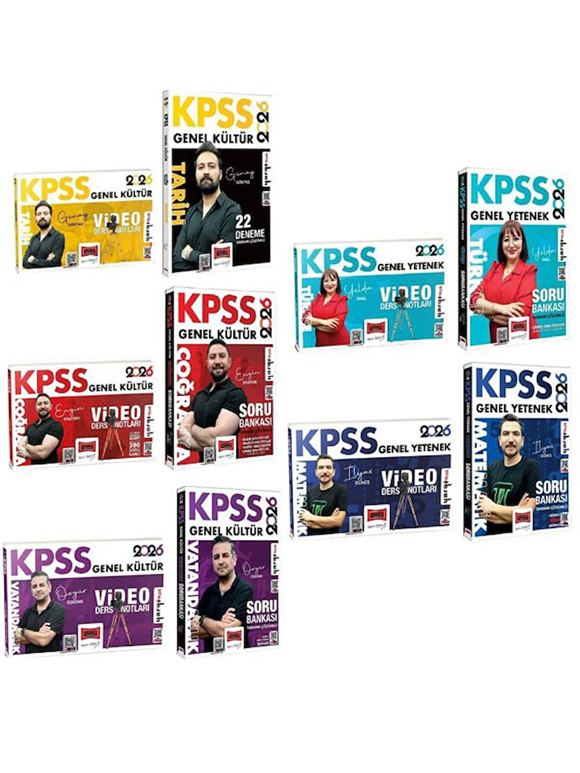 Yargı 2026 KPSS Genel Yetenek Genel Kültür Video Ders Notları + Soru Bankası 10 lu Set 