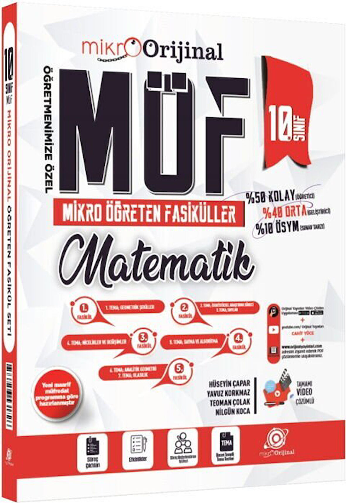Orijinal 2026  Mikro 10. Sınıf Matematik MÖF Mikro Öğreten Fasiküller Yeni Maarif Modele Uygun