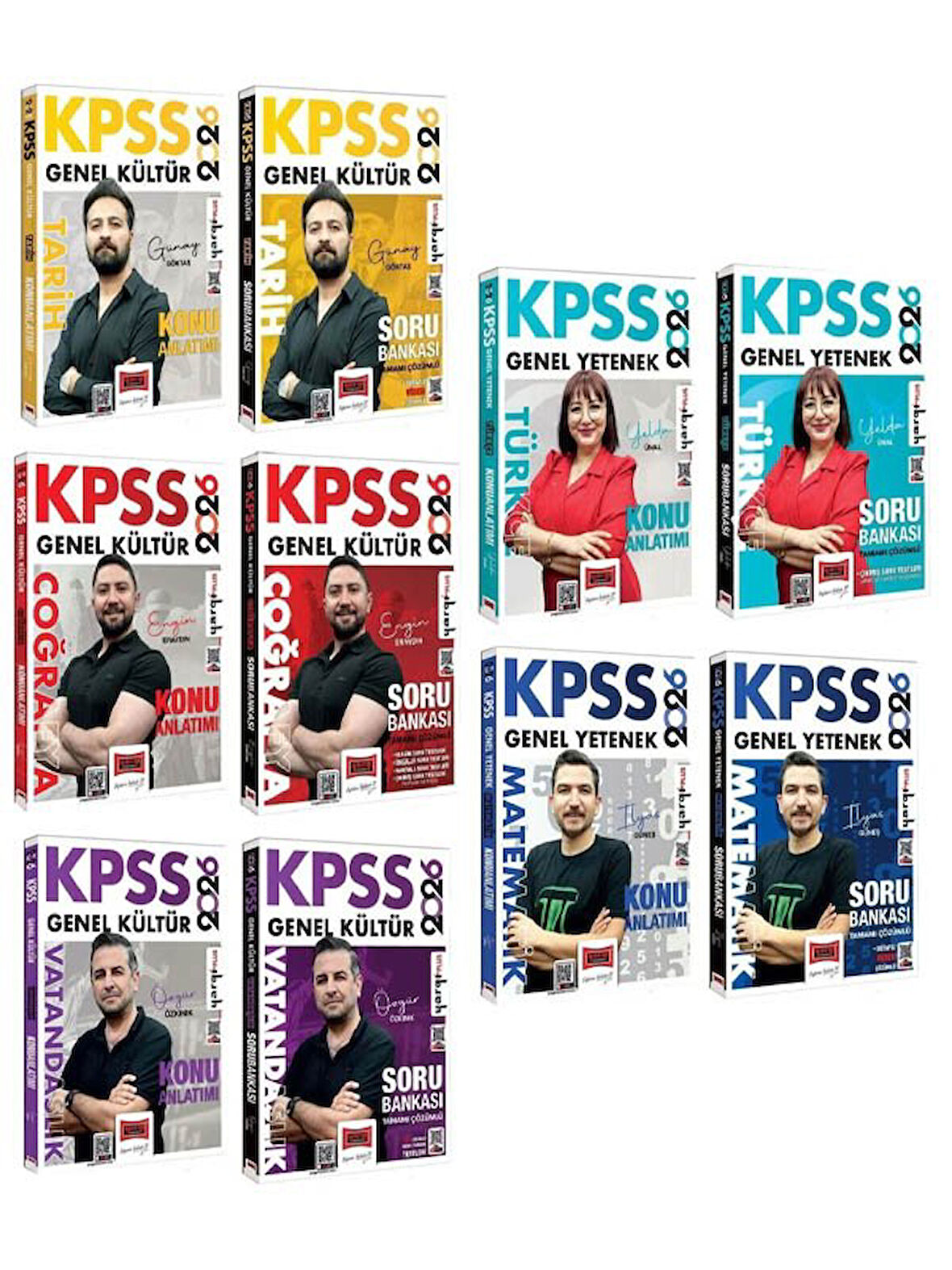 Yargı 2026 KPSS Genel Yetenek Genel Kültür Konu Anlatımı + Soru Bankası 10 lu Set