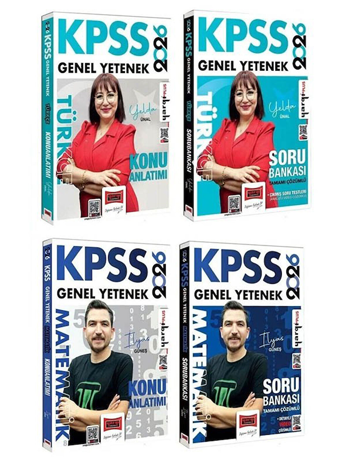 Yargı 2026 KPSS Türkçe + Matematik Konu Anlatımı + Soru Bankası 4 lü Set 