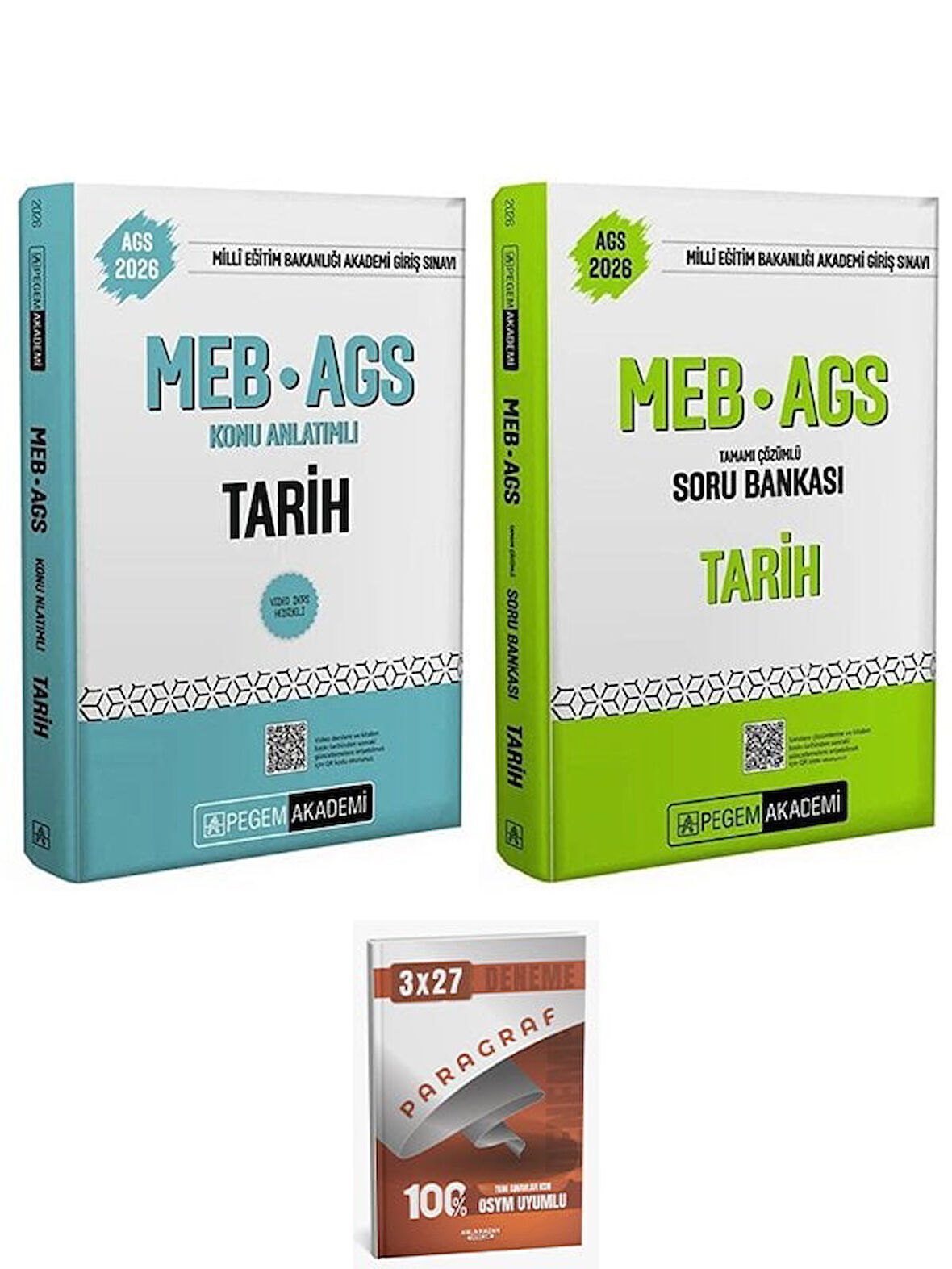 Pegem 2026 MEB-AGS Tarih Konu Anlatımlı + Soru Bankası 2 li Set AnlaKazan Paragraf