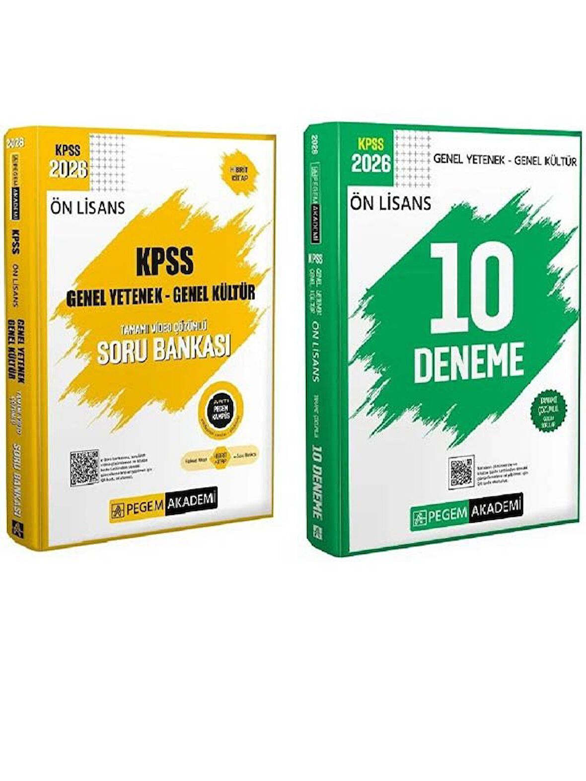 Pegem 2026 KPSS Ön Lisans Soru Bankası + 10 Deneme 2 li Set