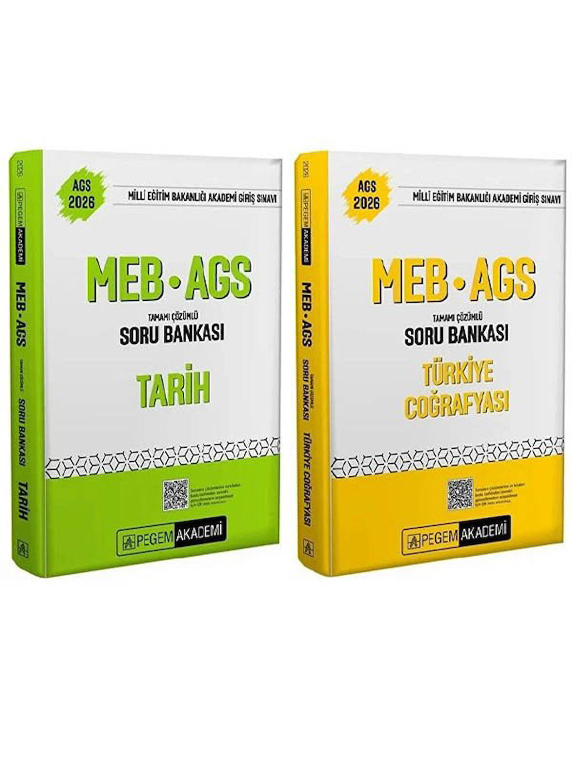 Pegem 2026 MEB-AGS Tarih + Türkiye Coğrafyası Soru Bankası 2 li Set