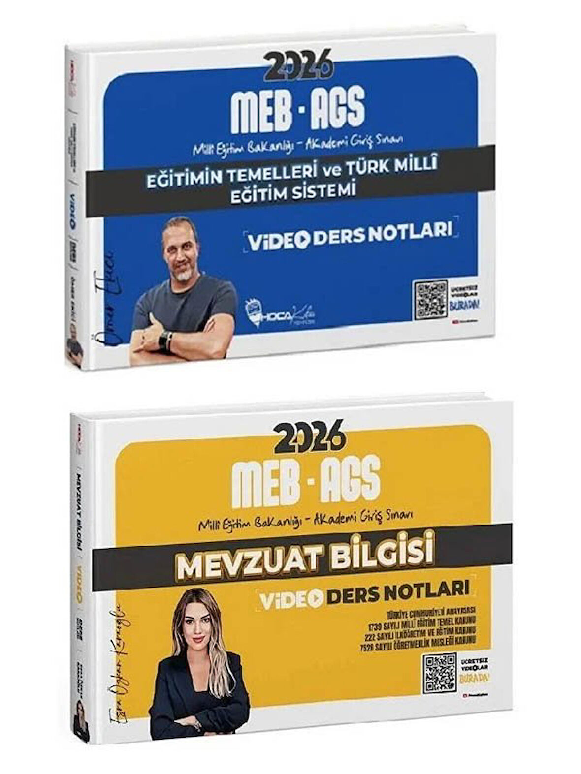 Hoca Kafası 2026 MEB-AGS Eğitimin Temelleri ve Türk Milli Eğitim Sistemi + Mevzuat Bilgisi Video Ders Notları 2 li Set