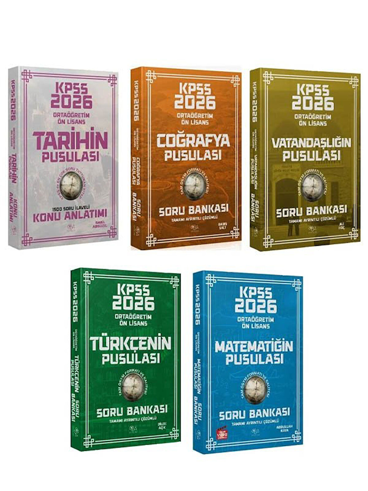 CBA 2026 KPSS Lise Ortaöğretim Ön Lisans Pusulası Soru Bankası 5 li Set