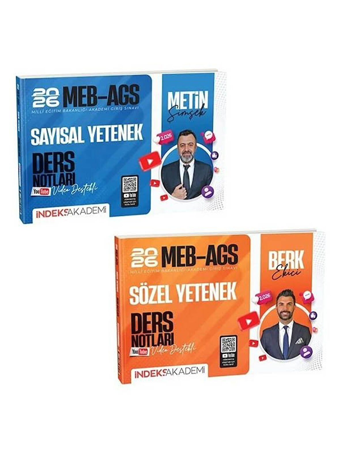 İndeks 2026 MEB-AGS Sözel + Sayısal Yetenek Ders Notları 2 li Set