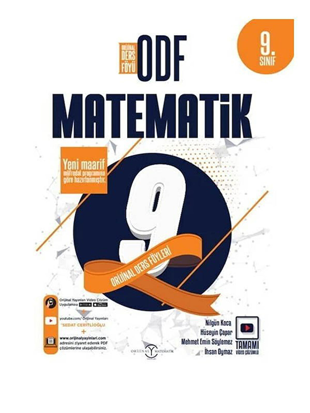 Orijinal 2026 9. Sınıf Matematik ODF Orijinal Ders Föyleri Yeni Maarif Model