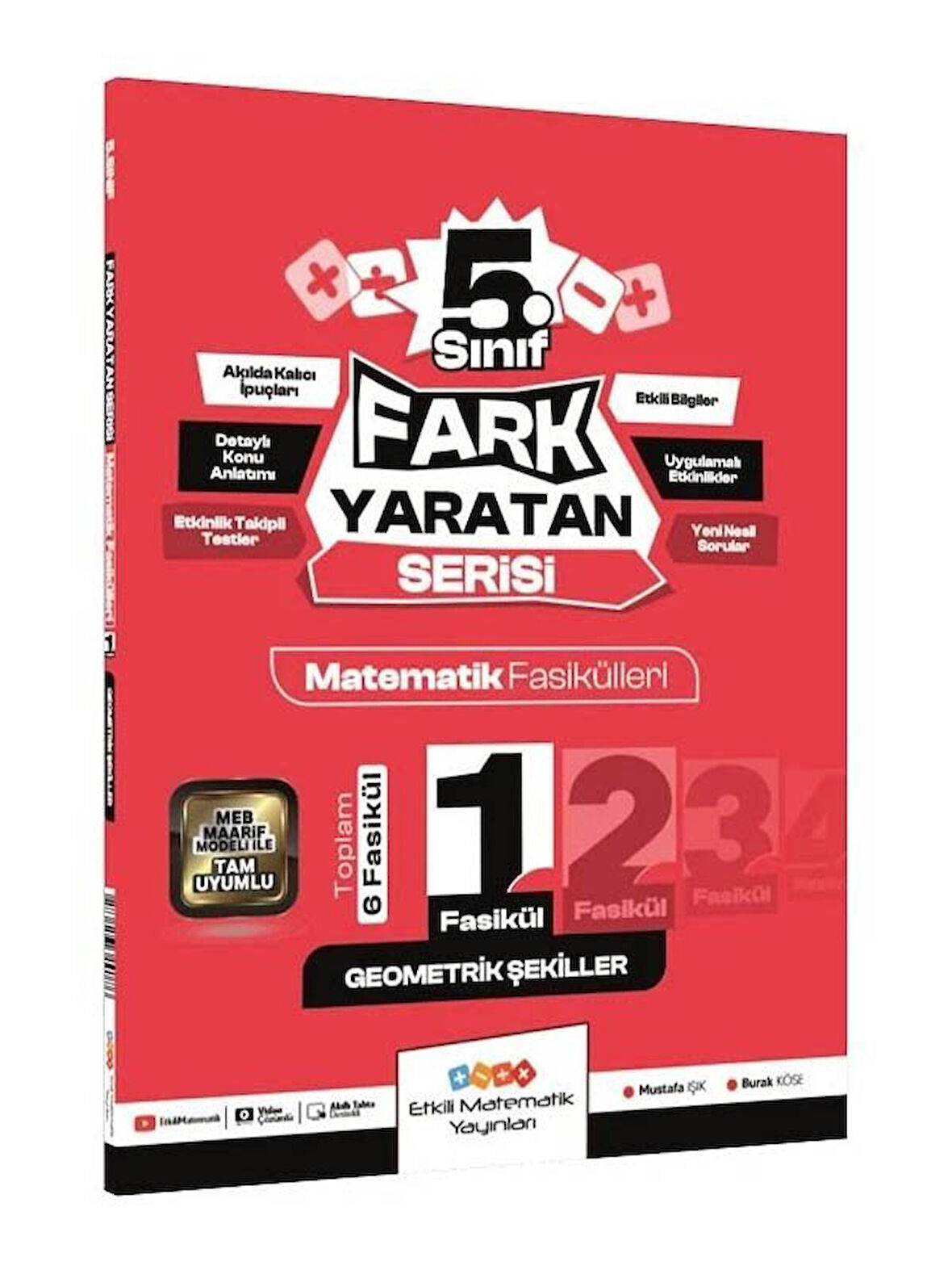 EtkiliMatematik 2026 5. Sınıf Geometrik Şekiller Matematik Fasikülleri-1 Fark Yaratan Serisi