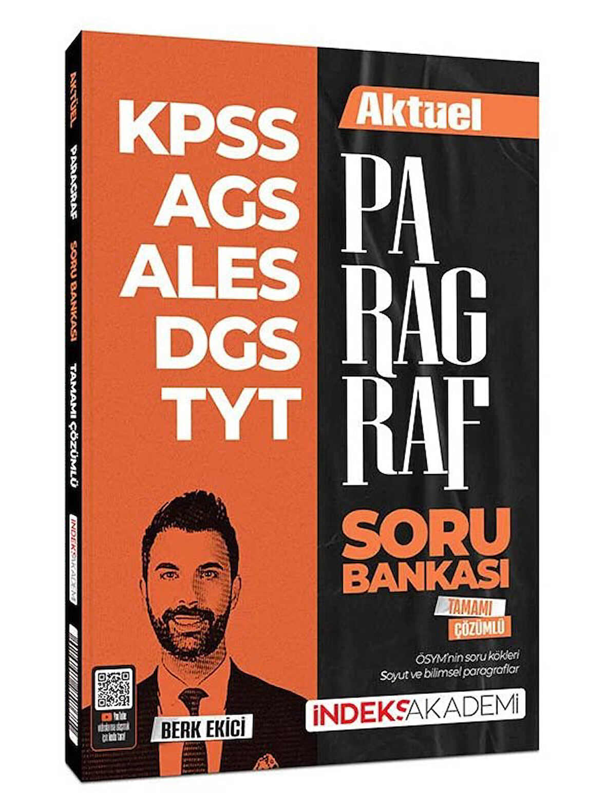 İndeks Akademi 2026 KPSS MEB-AGS ALES DGS TYT Aktüel Paragraf Soru Bankası Çözümlü - Berk Ekici