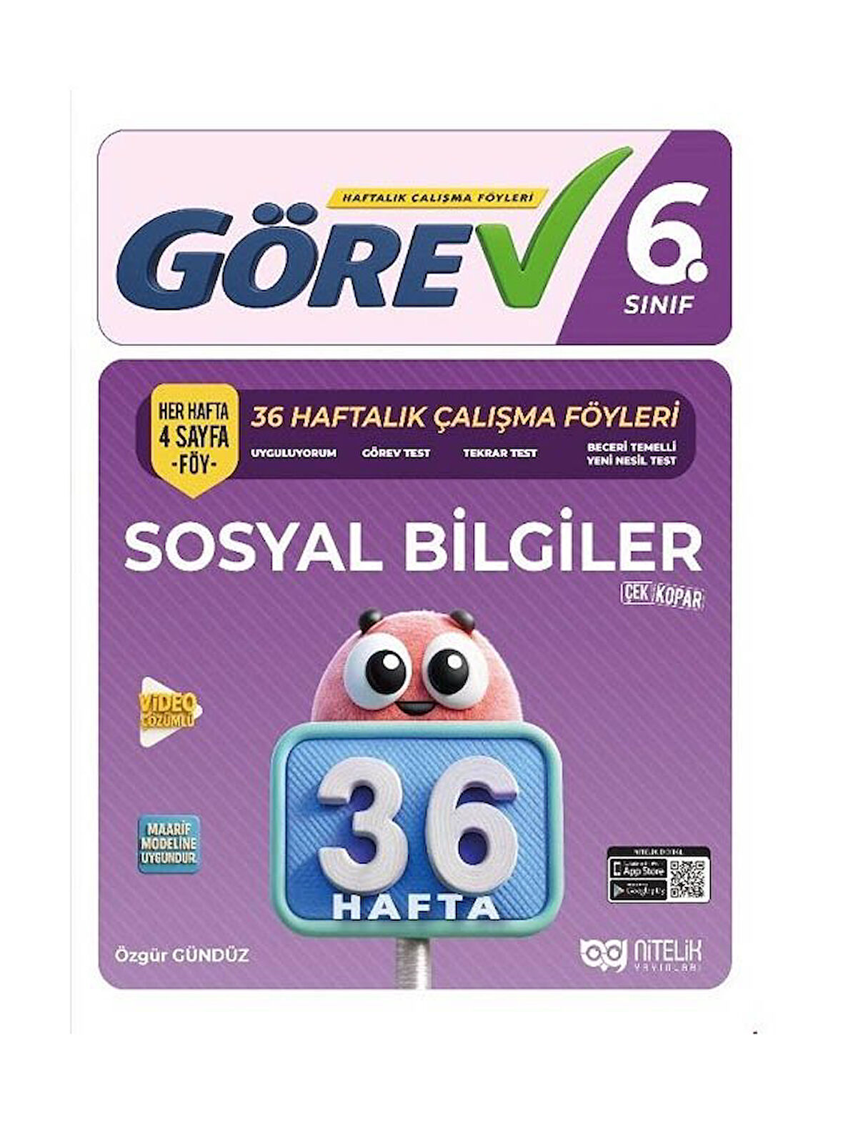 Nitelik 2026 6. Sınıf Sosyal Bilgiler Görev 36 Haftalık Çalışma Föyleri Yeni Maarif Modele Uygun