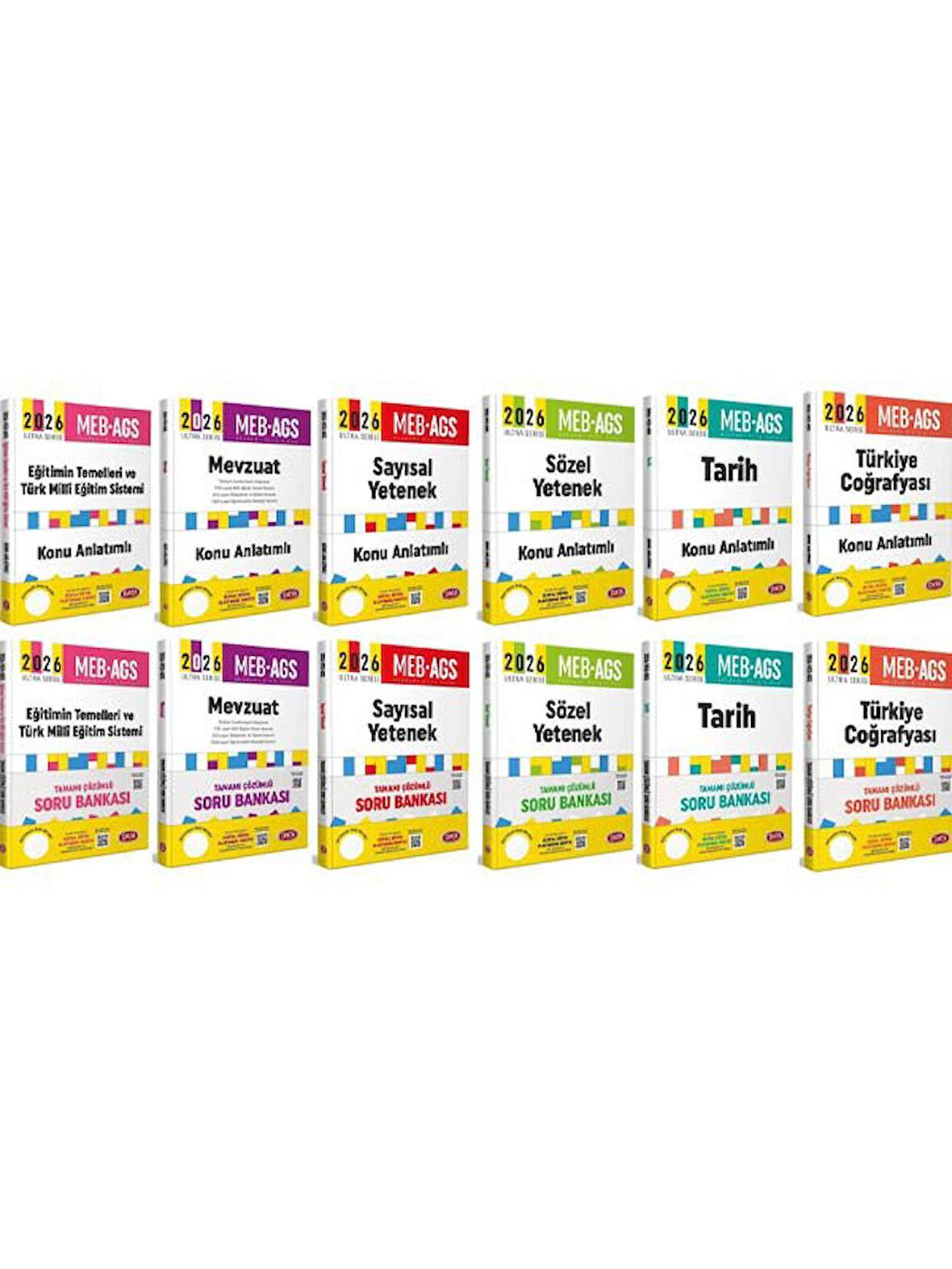 Data 2026 MEB-AGS Tüm Dersler Konu + Soru Bankası 12 li Set 