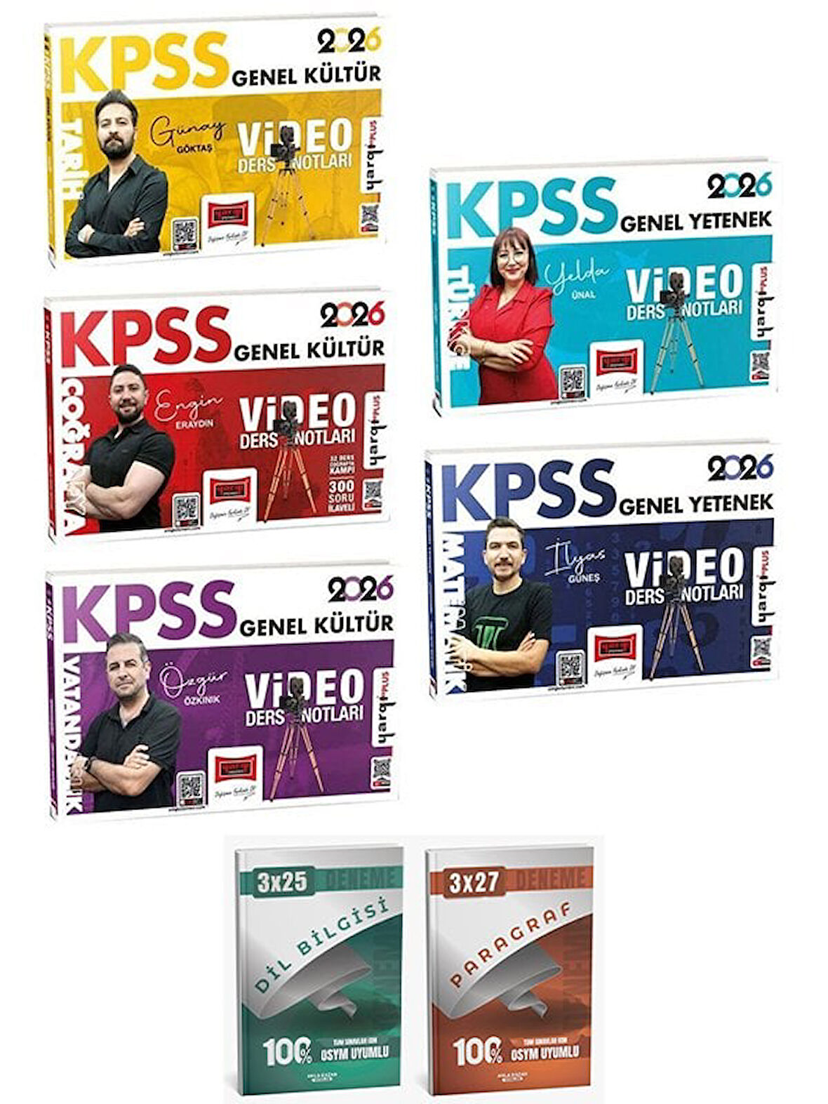 Yargı + Anla Kazan 2026 KPSS Genel Yetenek Genel Kültür Video Ders Notları 5 li Set Yargı Yayınları