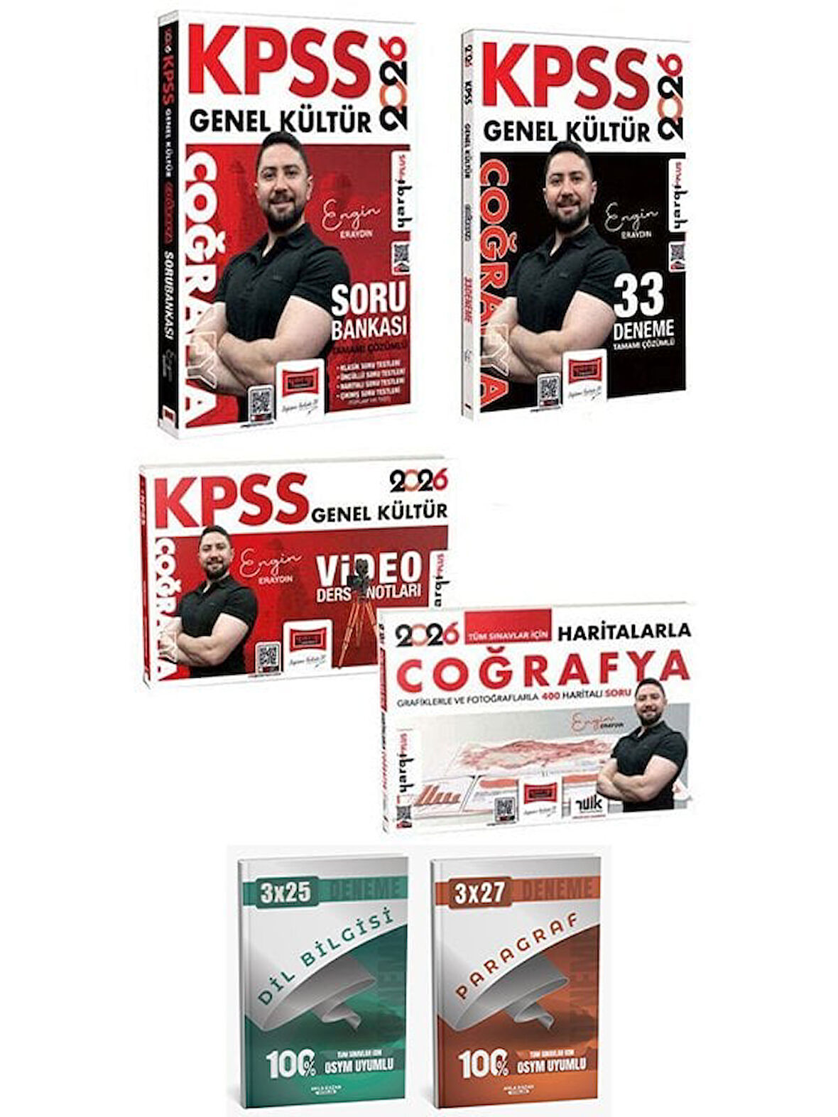 Yargı + Anla Kazan 2026 KPSS Coğrafya Haritalarla + Video Ders Notları + Soru Bankası + 33 Deneme 4 lü Set