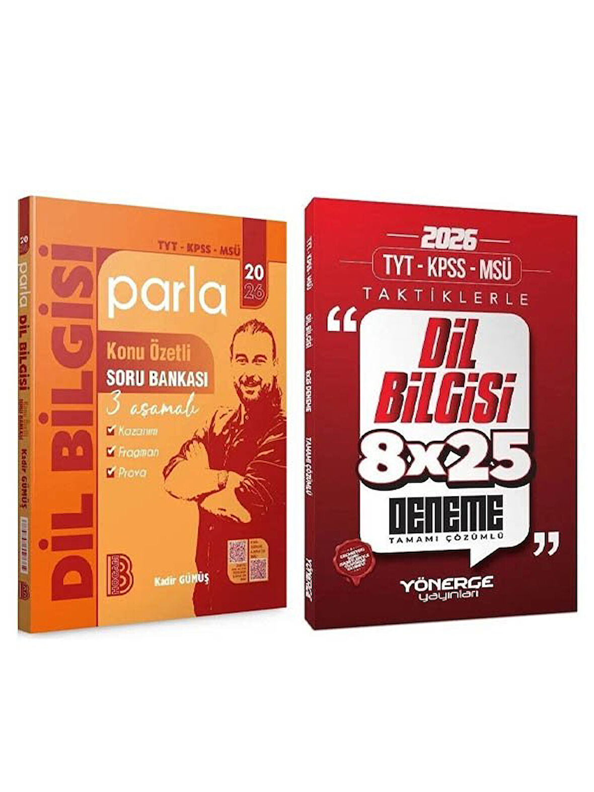 BenimHocam + Yönerge 2026 YKS TYT KPSS MSÜ Dil Bilgisi PARLA Konu Özetli Soru Bankası + Taktiklerle 8x25 Deneme 2 li Set